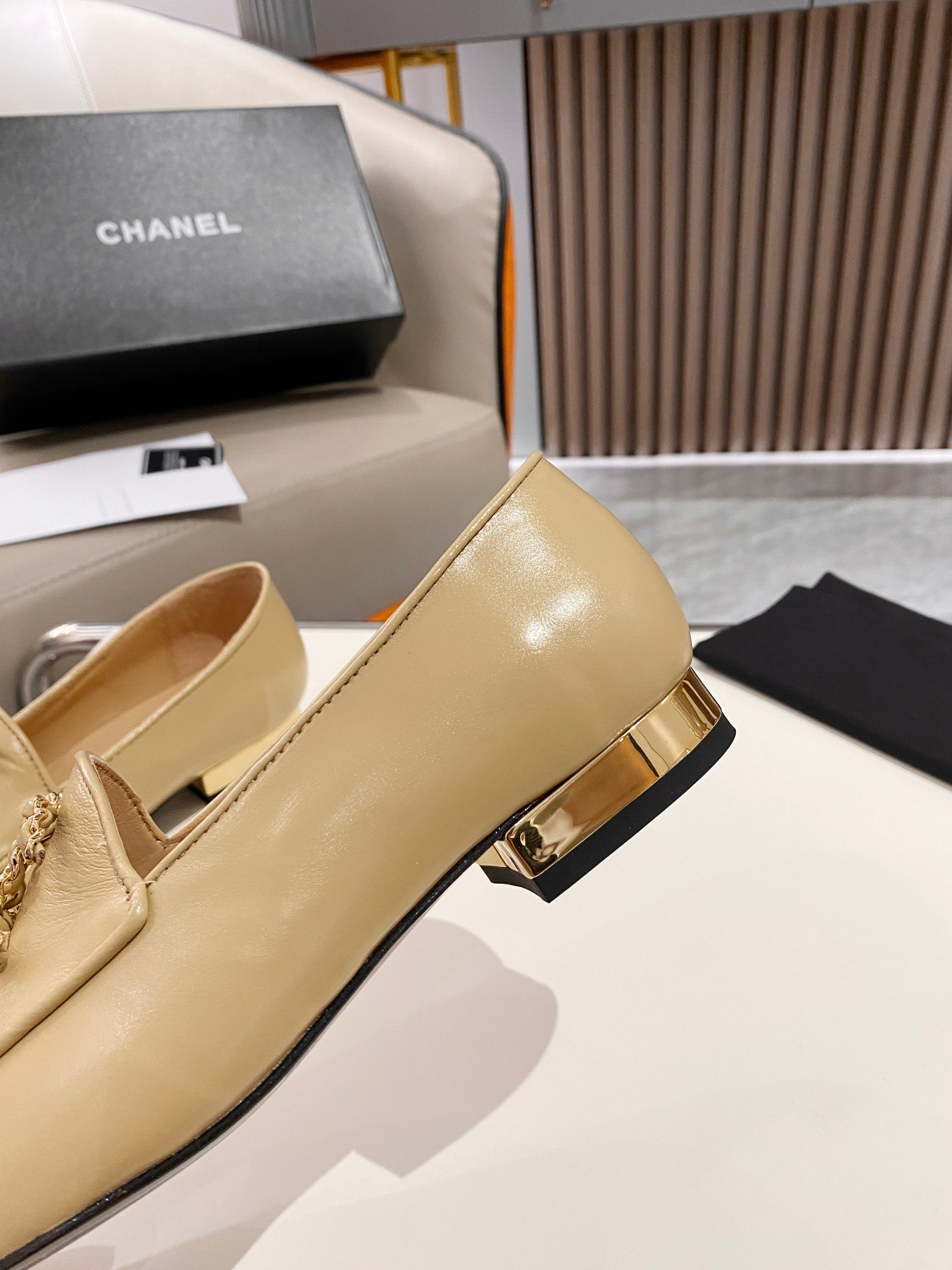 Ch**el Colorful Double C Logo Loafers Brown For Women