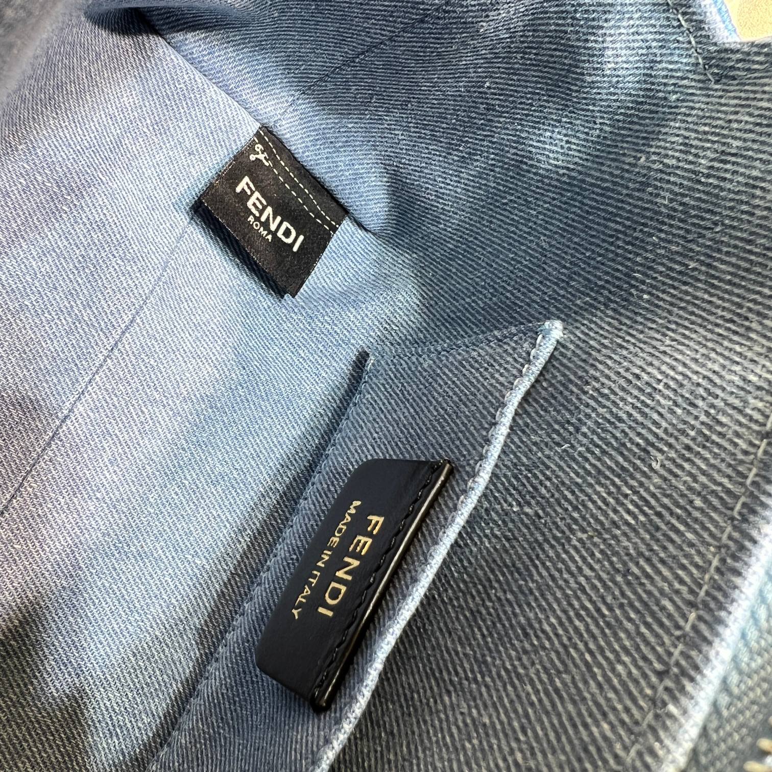 F**di By The Way Mini Bag Blue For Women 18cm / 17.1in