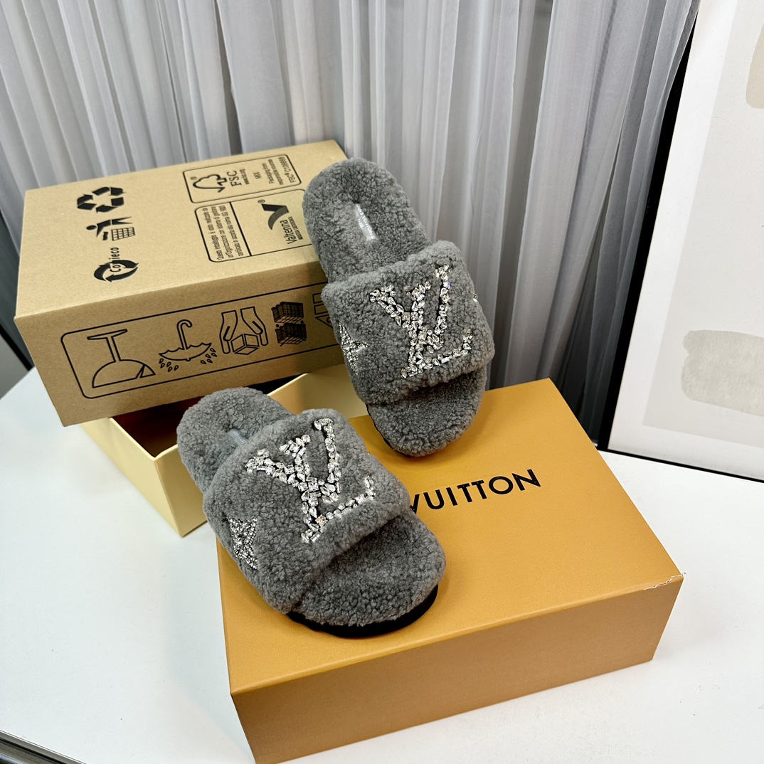 L0vis Vvtt0n Paseo Flat Comfort Mule Grey For Women