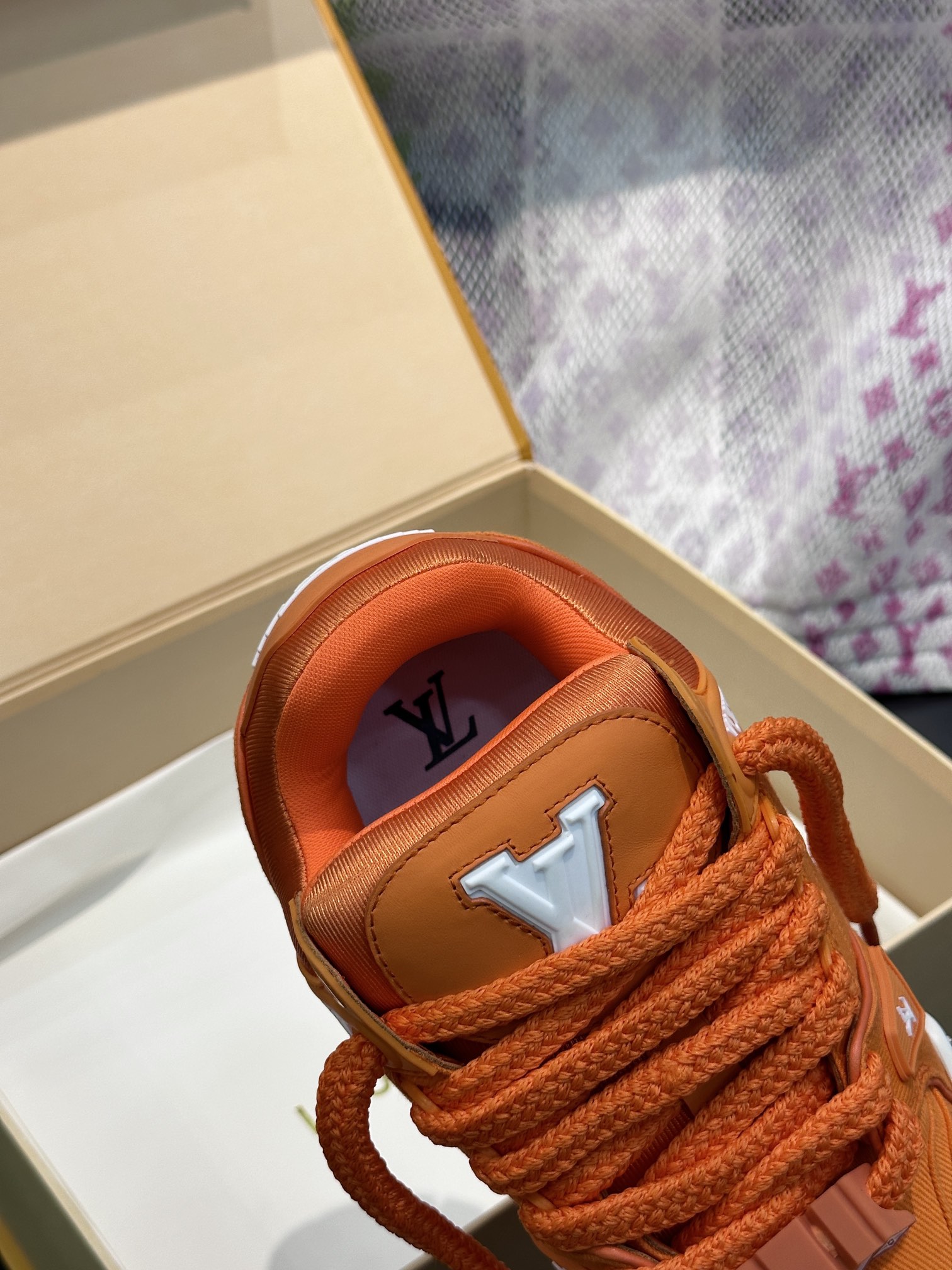 L0vis Vvtt0n Trainer Maxi Sneaker LV Orange For Women