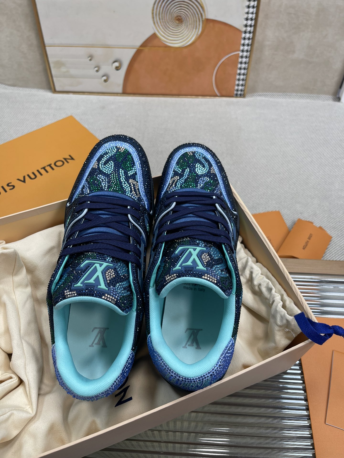 L0vis Vvtt0n Trainer Sneaker LV Dark Blue For Women