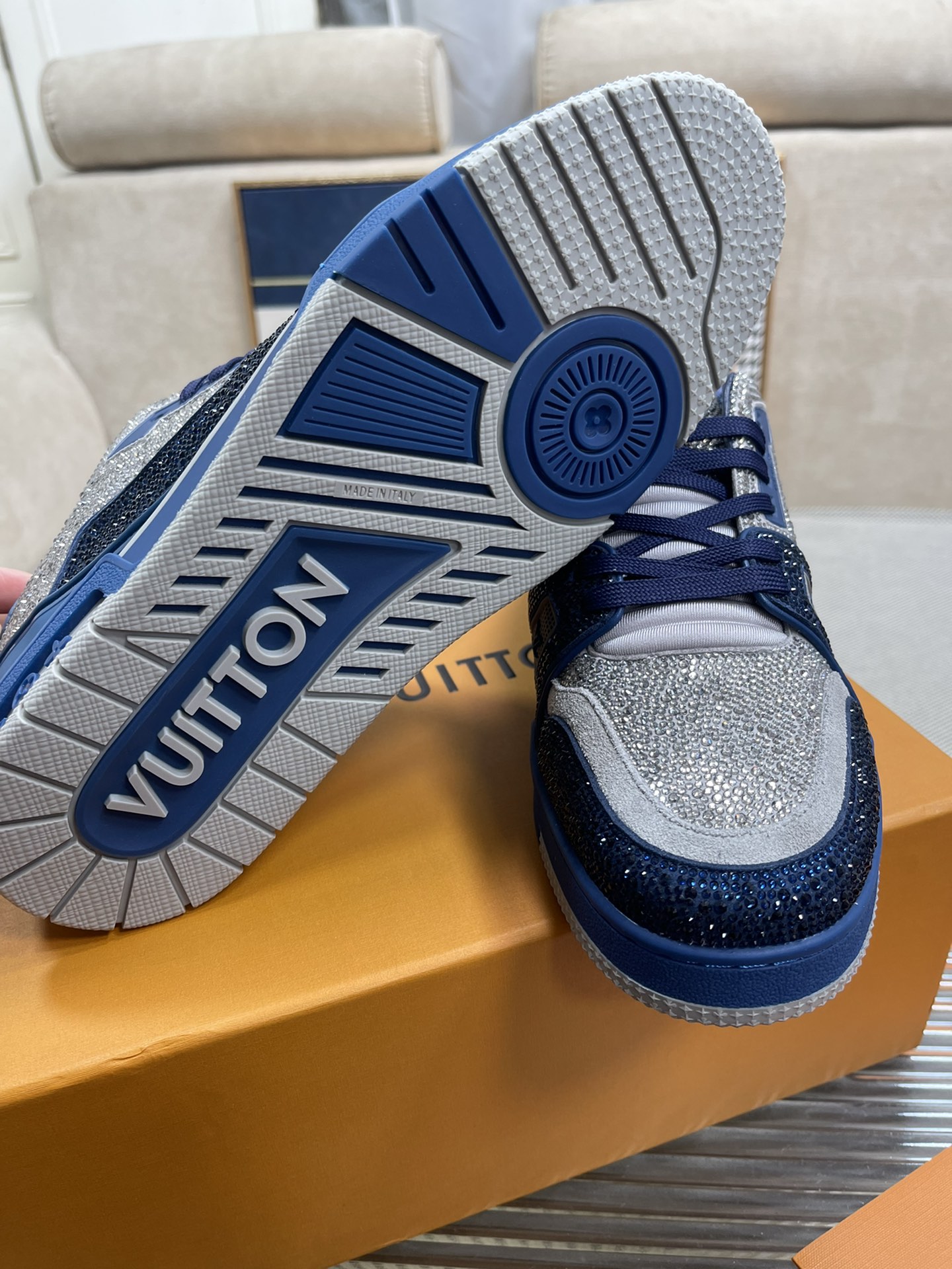 L0vis Vvtt0n Trainer Sneaker LV Dark Blue For Women