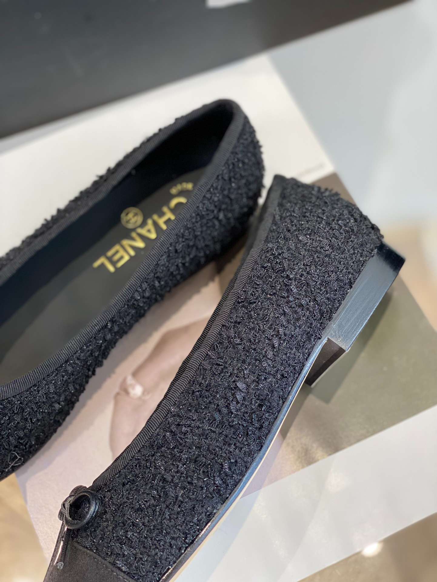 Ch**el Ballet Flats Black For Women