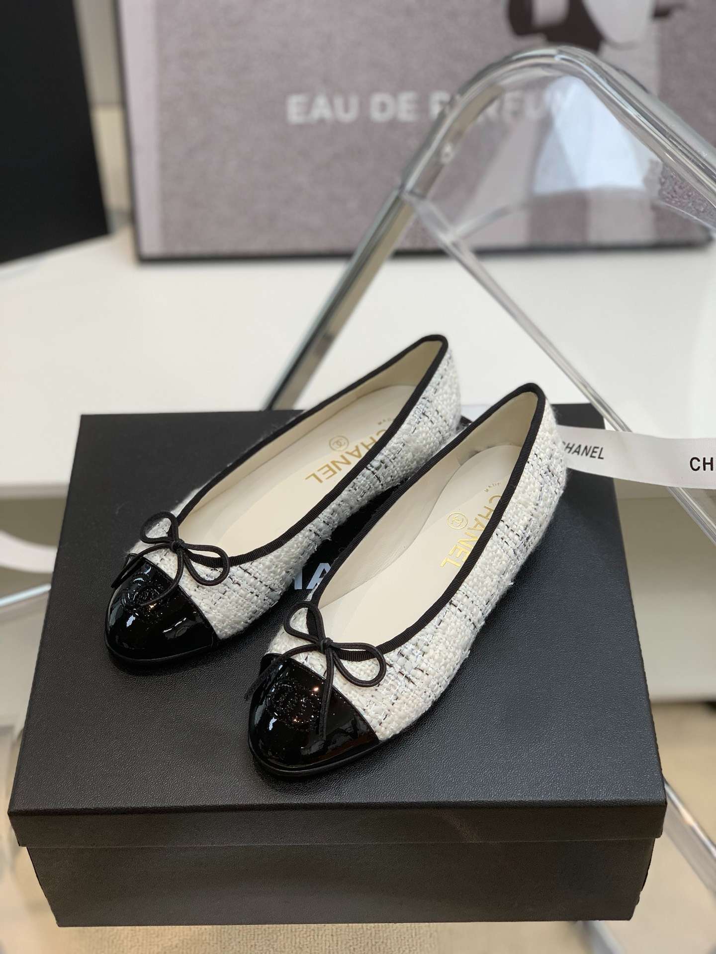 Ch**el Ballet Flats White For Women