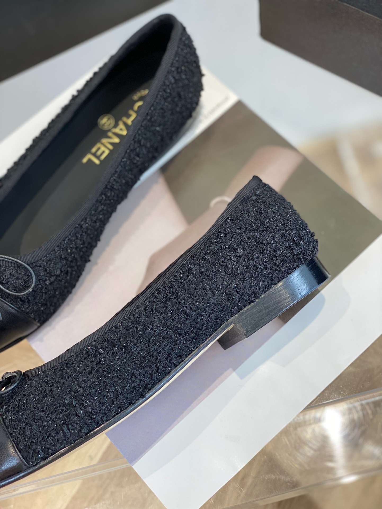 Ch**el Ballet Flats Black For Women