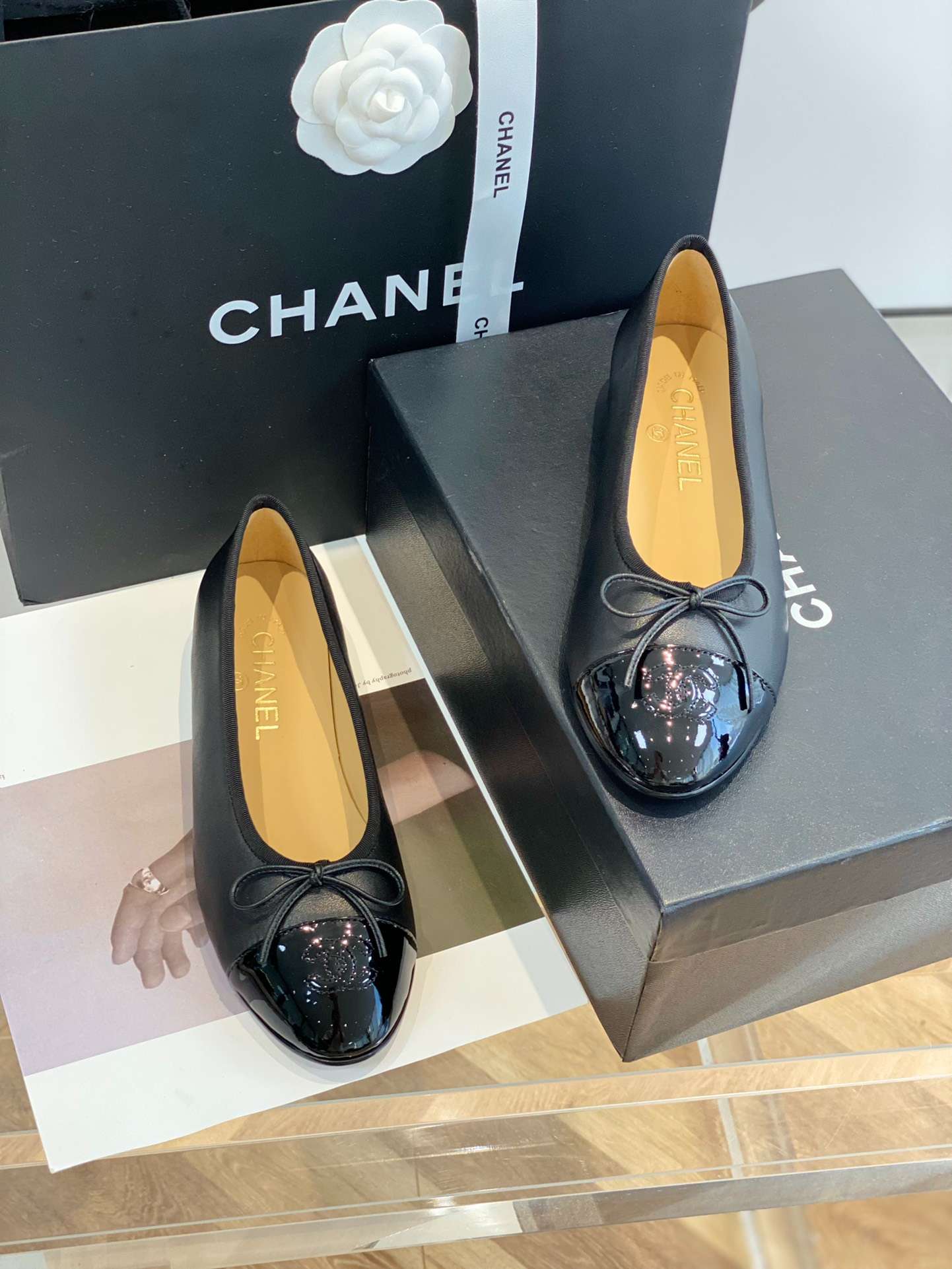 Ch**el Ballet Flats Black For Women G02819 Y01552 94305
