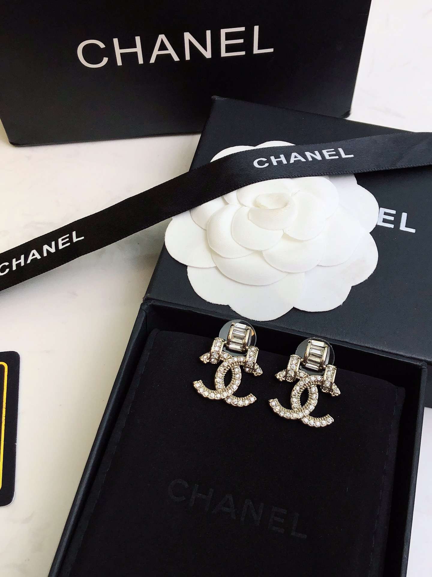 Ch**el Double C Earrings Gold For Women