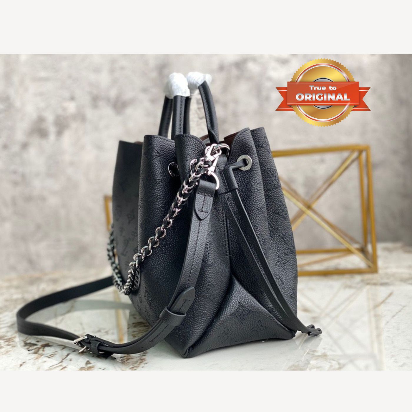 [True-to-ORIGINAL] L0vis Vvtt0n Bella Tote Mahina Black For Women 12.6in/32cm LV M59200