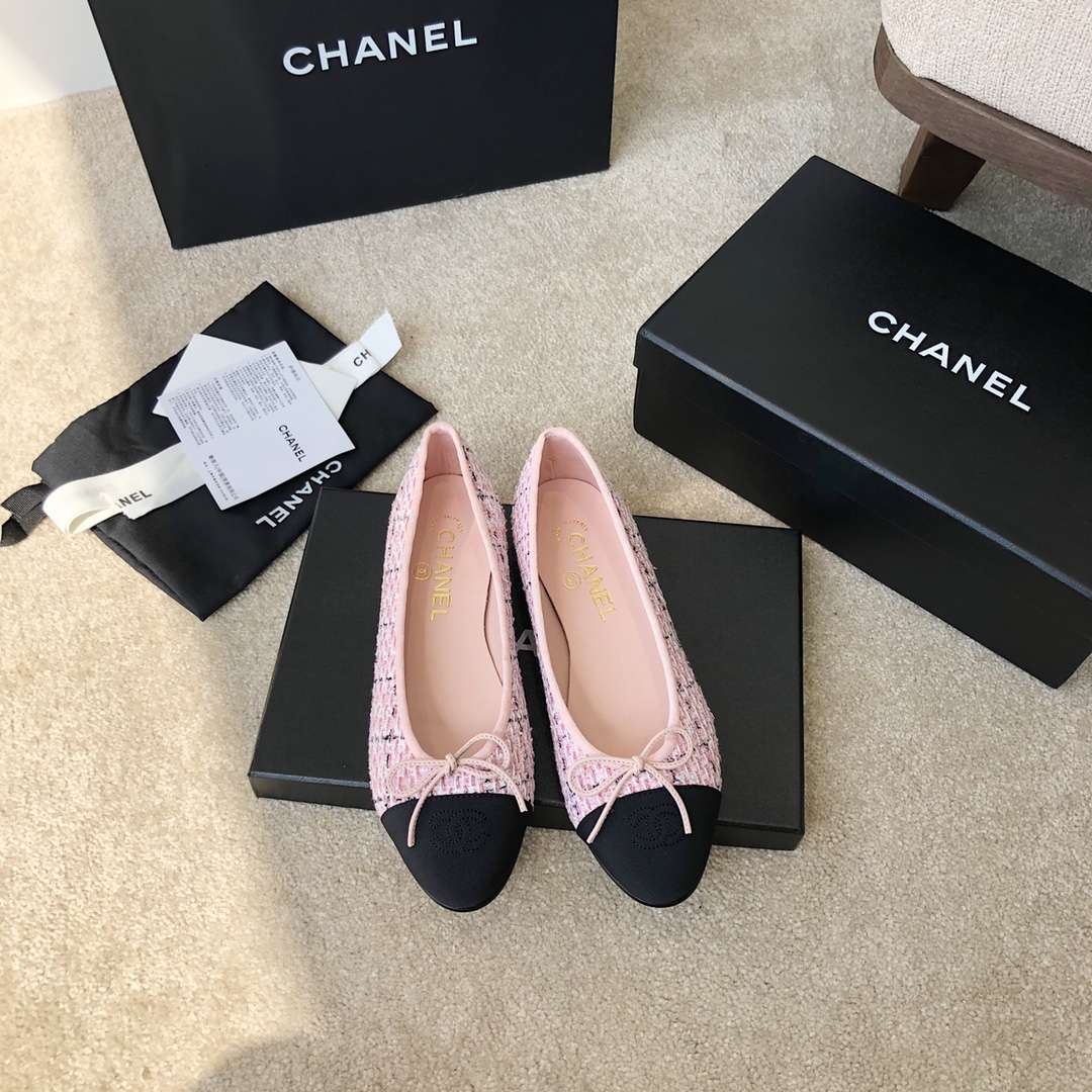 Ch**el Ballet Flats Pink For Women