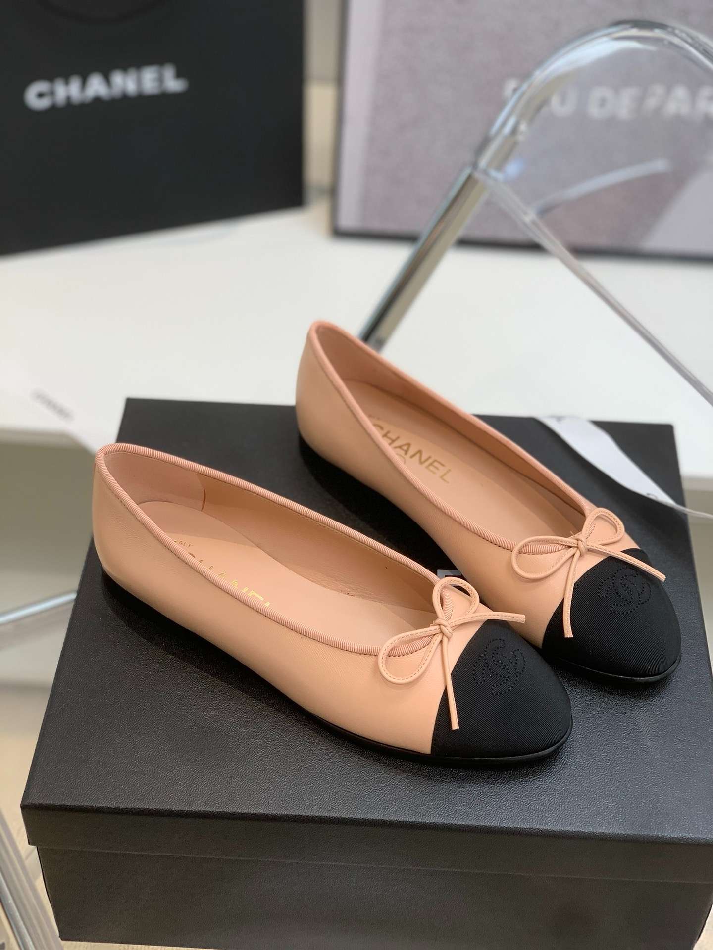 Ch**el Ballet Flats Pink For Women