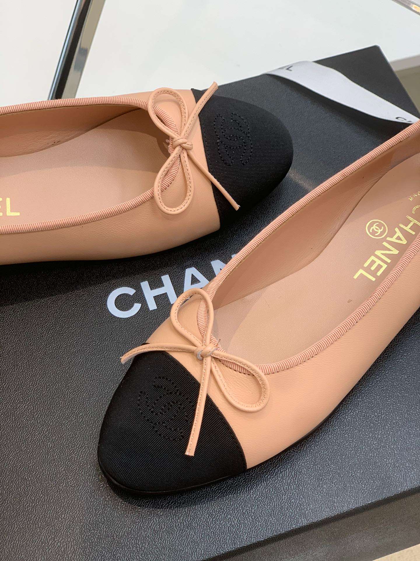 Ch**el Ballet Flats Pink For Women