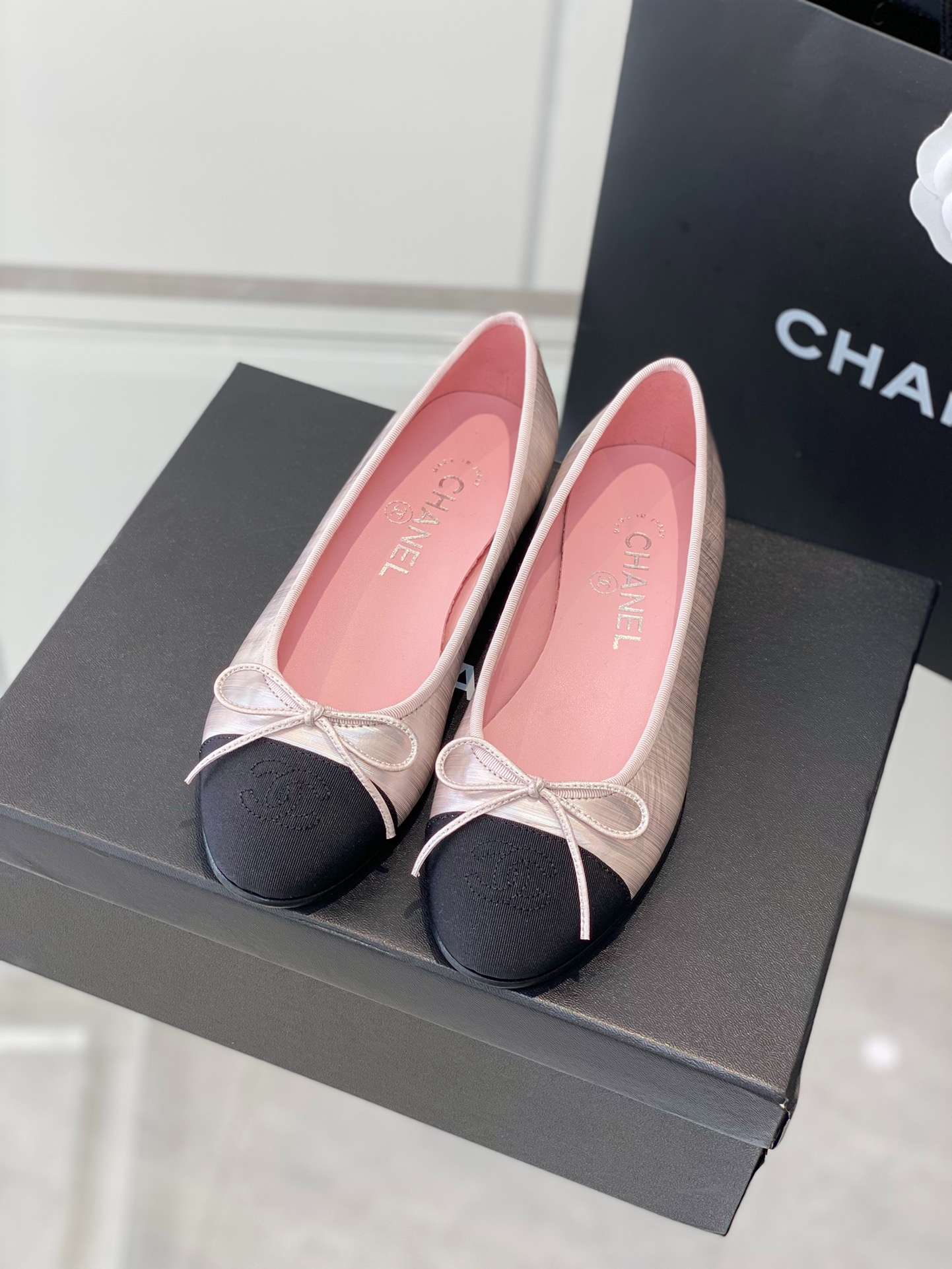 Ch**el Ballet Flats Pink For Women