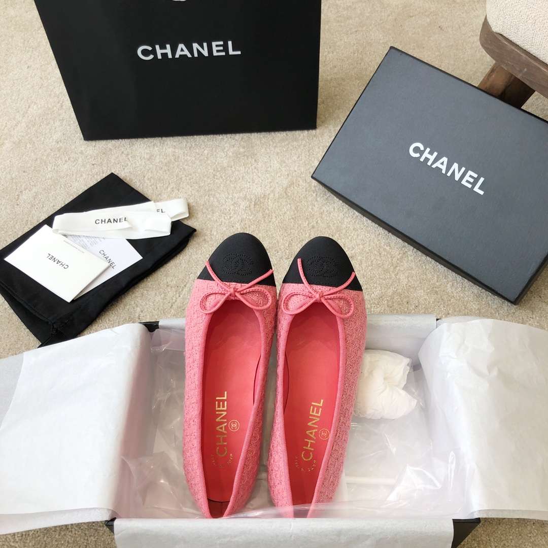 Ch**el Ballet Flats Pink For Women