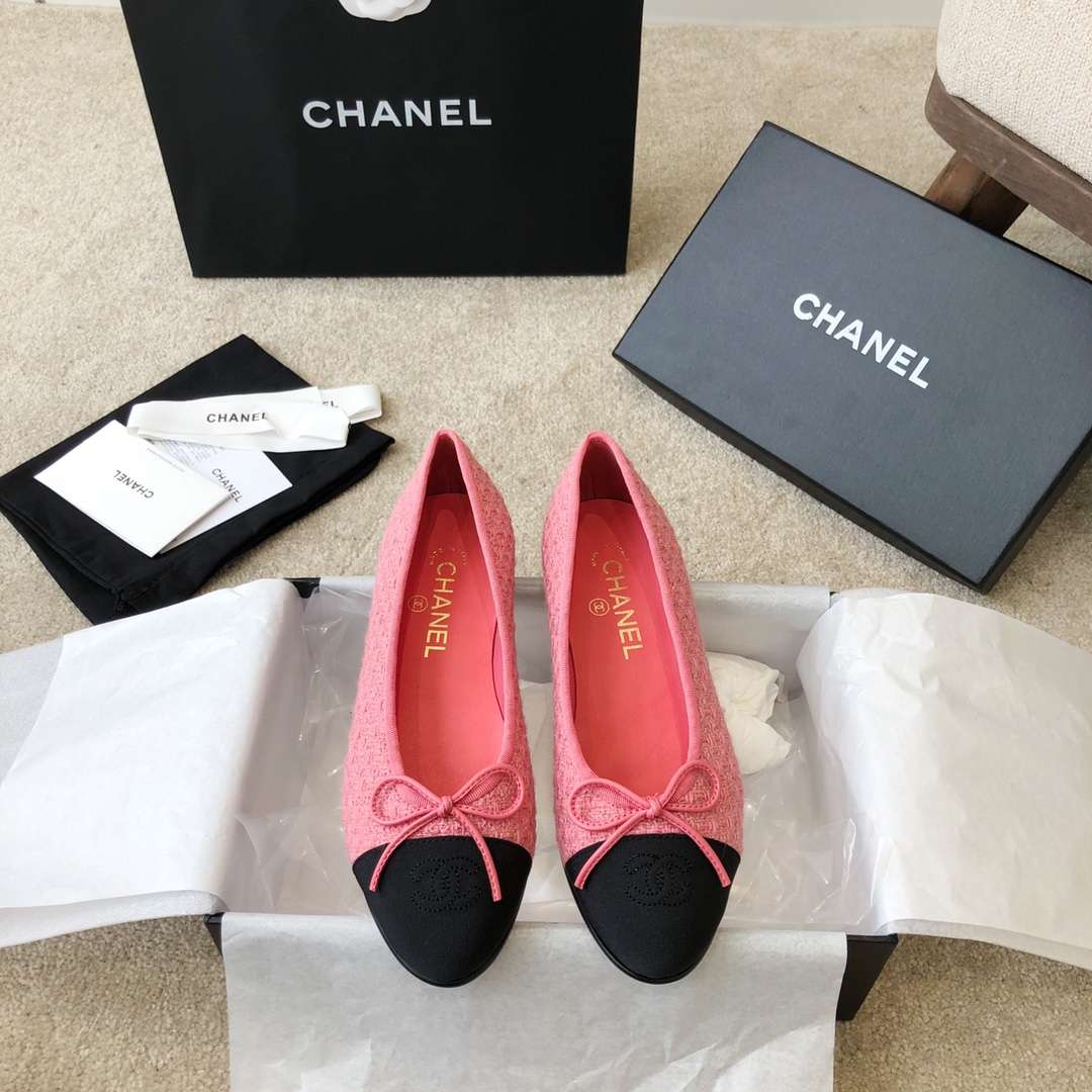 Ch**el Ballet Flats Pink For Women