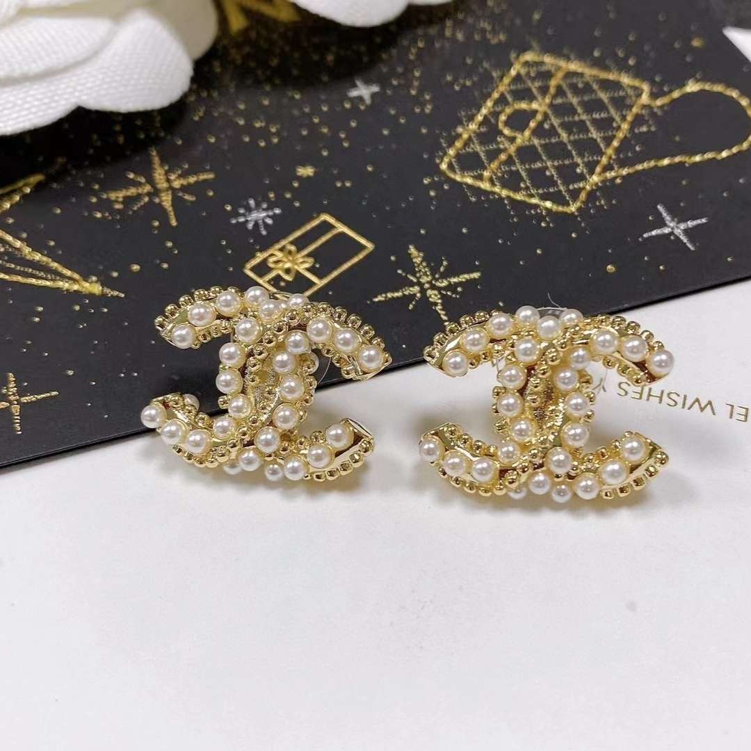 Ch**el CC Earrings Gold For Women