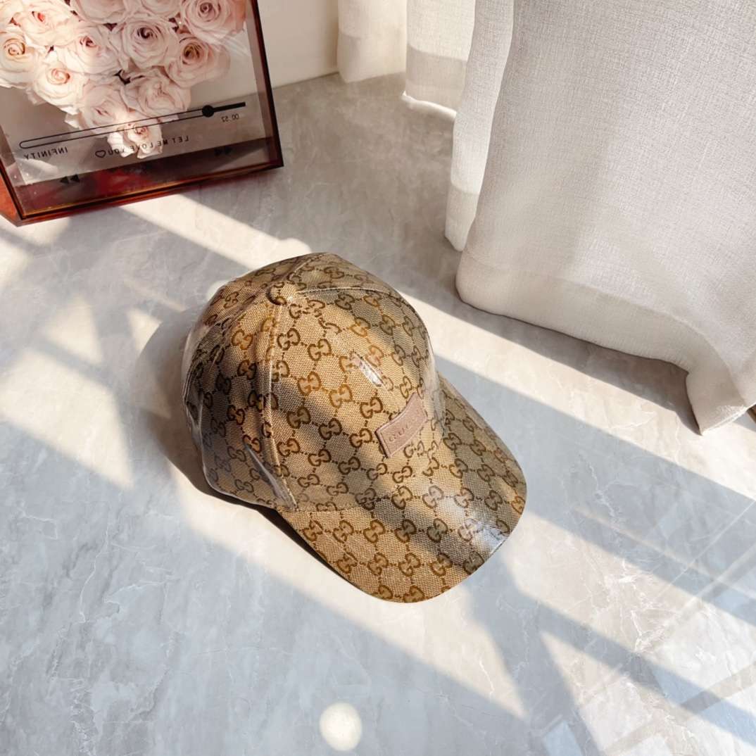 Gvc*1 GG Canvas Baseball Hat Brown For Women