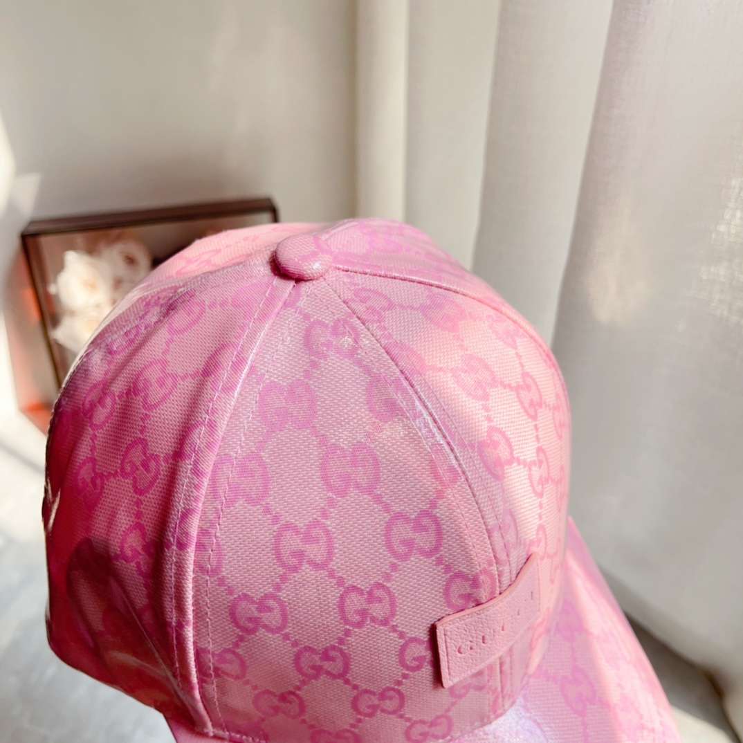 Gvc*1 GG Canvas Baseball Hat Pink For Women
