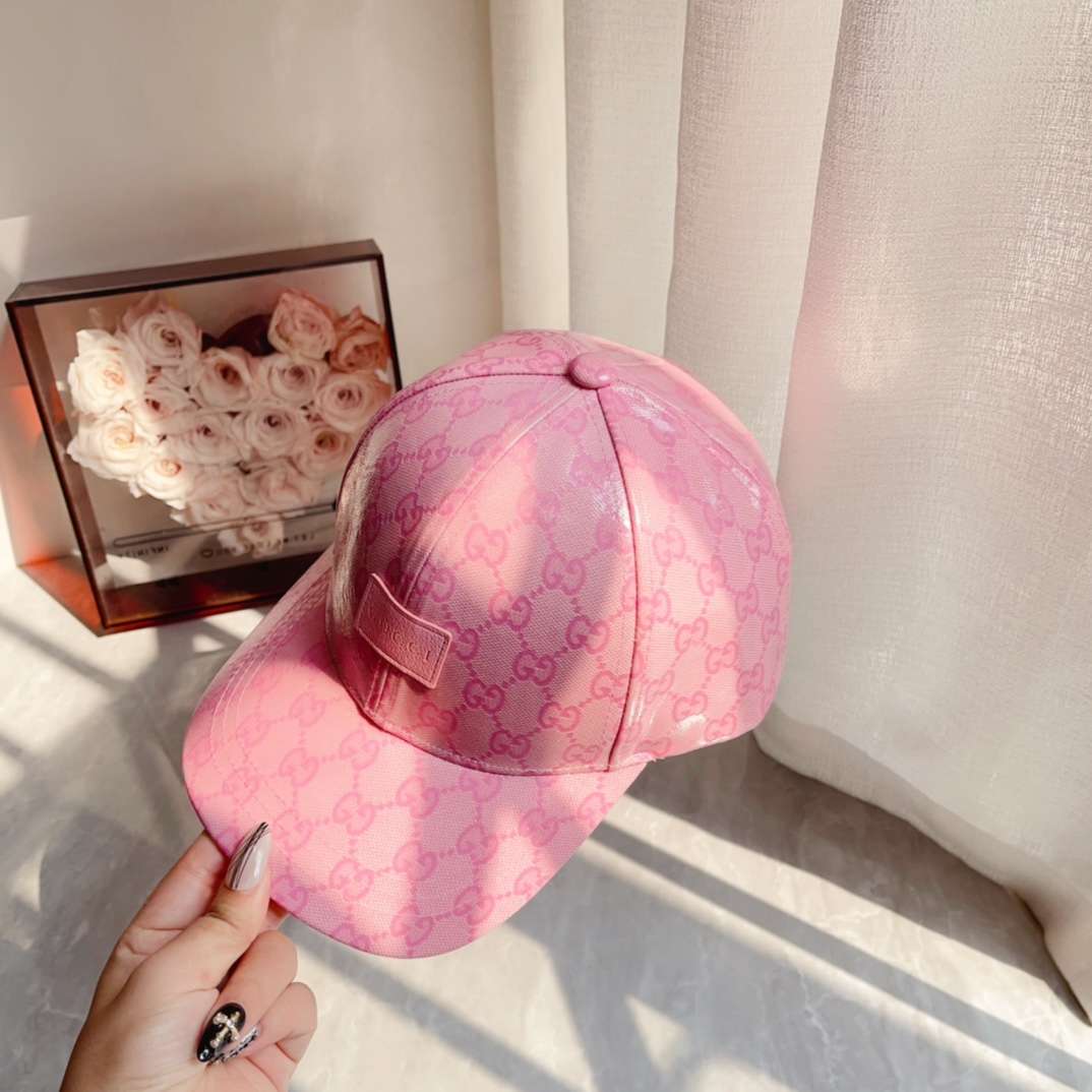 Gvc*1 GG Canvas Baseball Hat Pink For Women