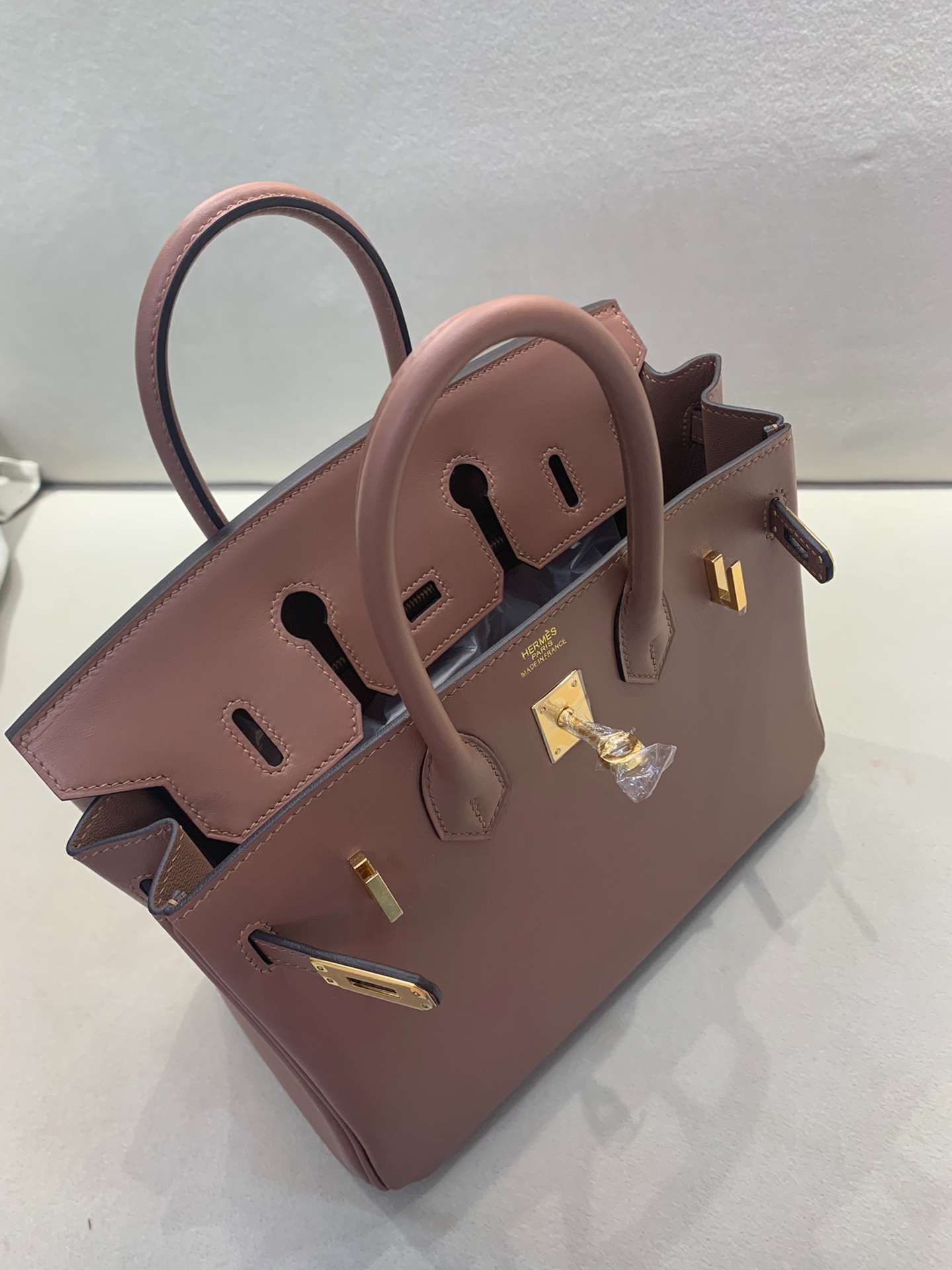 H**me5 Birkin 25 Beton Swift Bordeaux For Women 25cm / 9.8in