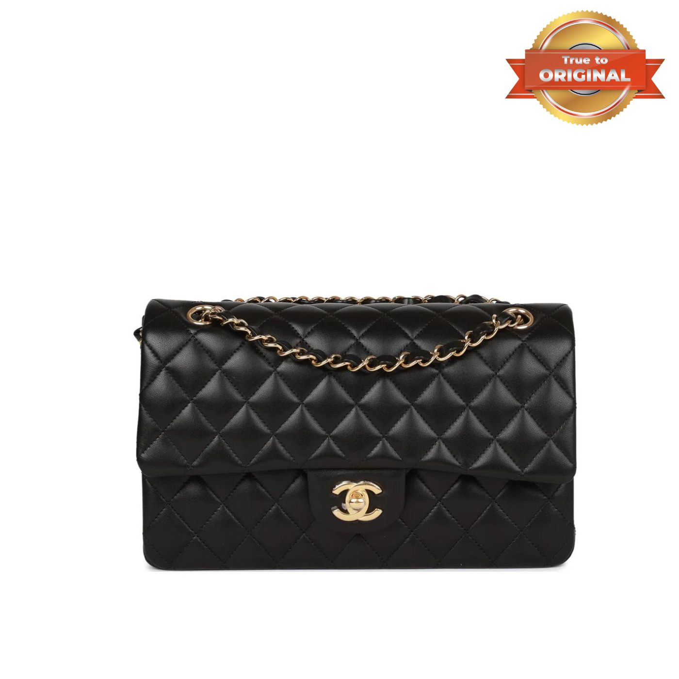 [True-to-ORIGINAL] Ch**el Classic Flap Bag Black For Women 10.2in/26cm