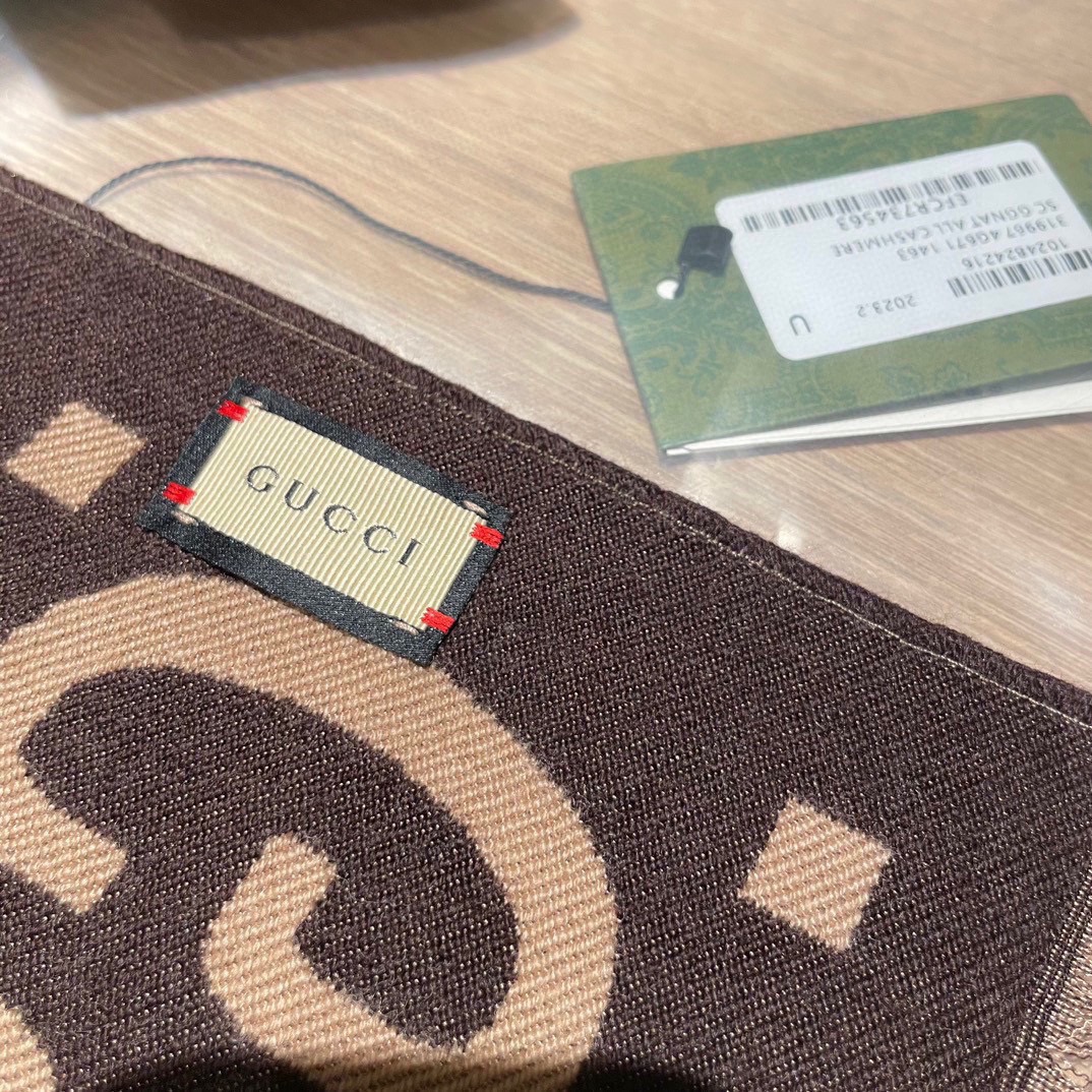 Gvc*1 Wool Silk Scarf Beige For Women