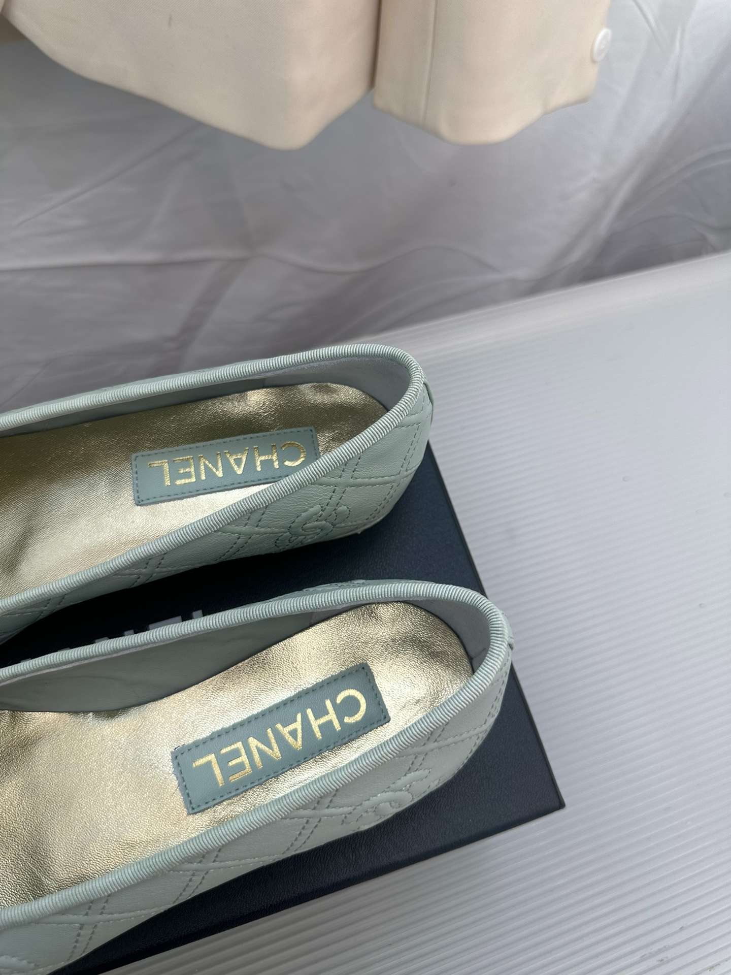 Ch**el Ballerina Logo Ballet Blue For Women