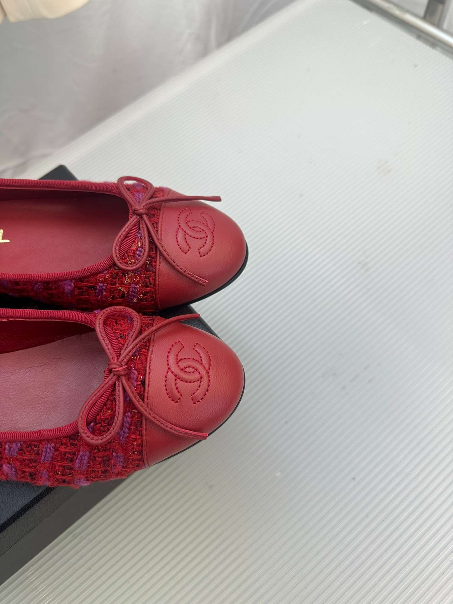 Ch**el Ballerina Logo Ballet Red For Women