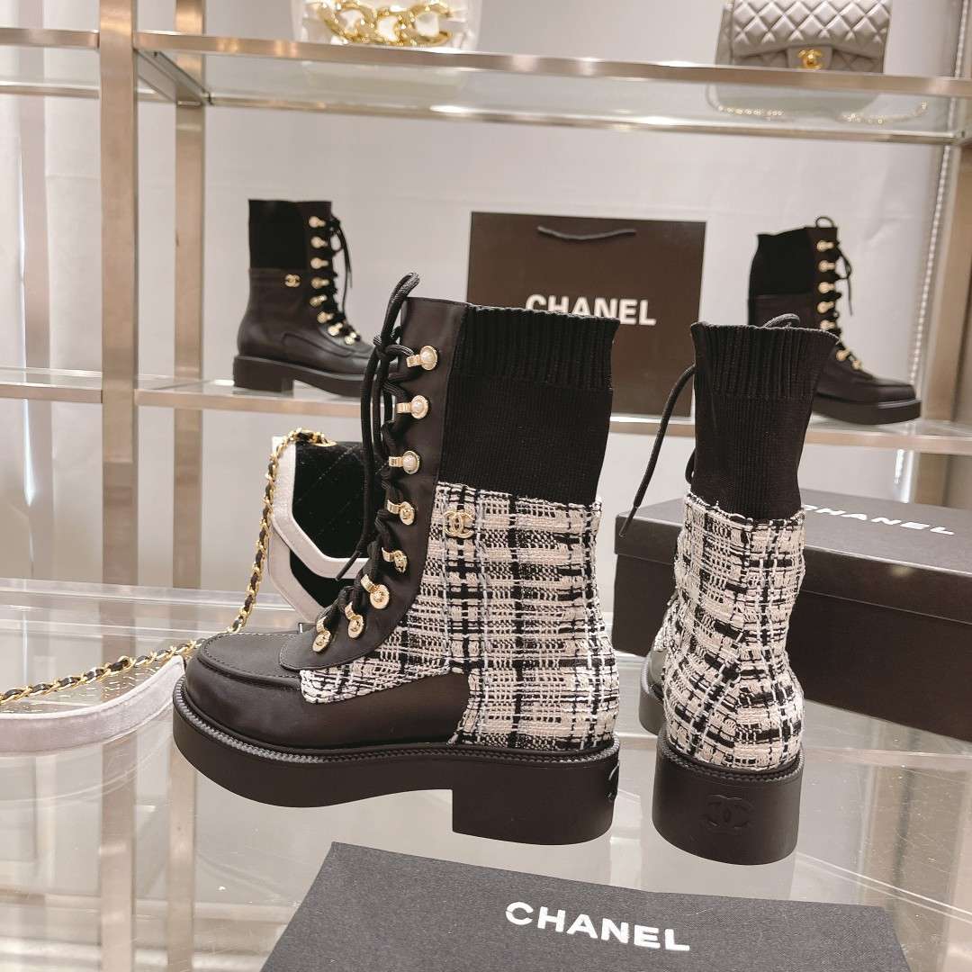 Ch**el Short Boots Black For Women