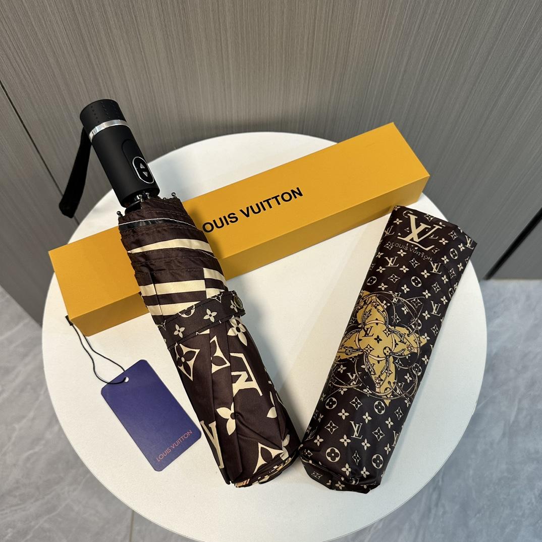 L0vis Vvtt0n Automatic Folding Umbrella Black