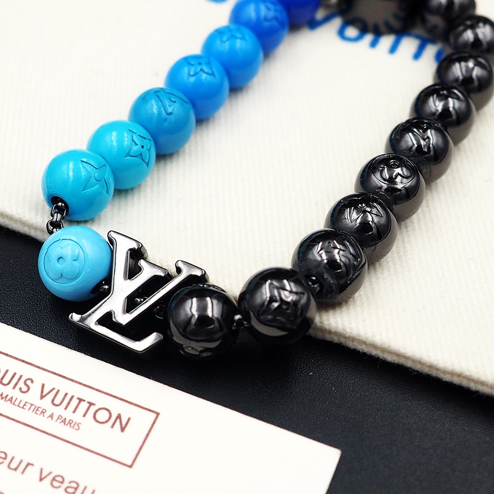 L0vis Vvtt0n Beads Bracelet Blue/Black For Women