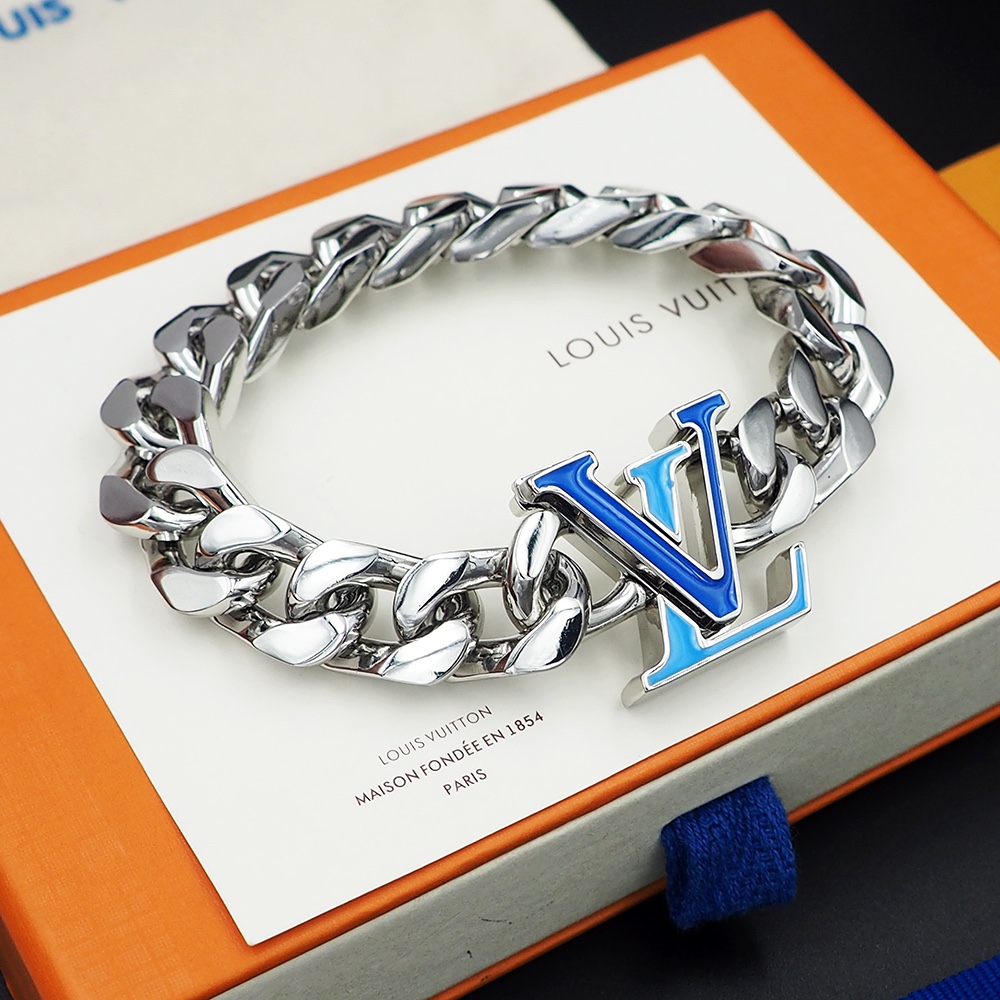 L0vis Vvtt0n Chain Bracelet Silver For Men M0919M