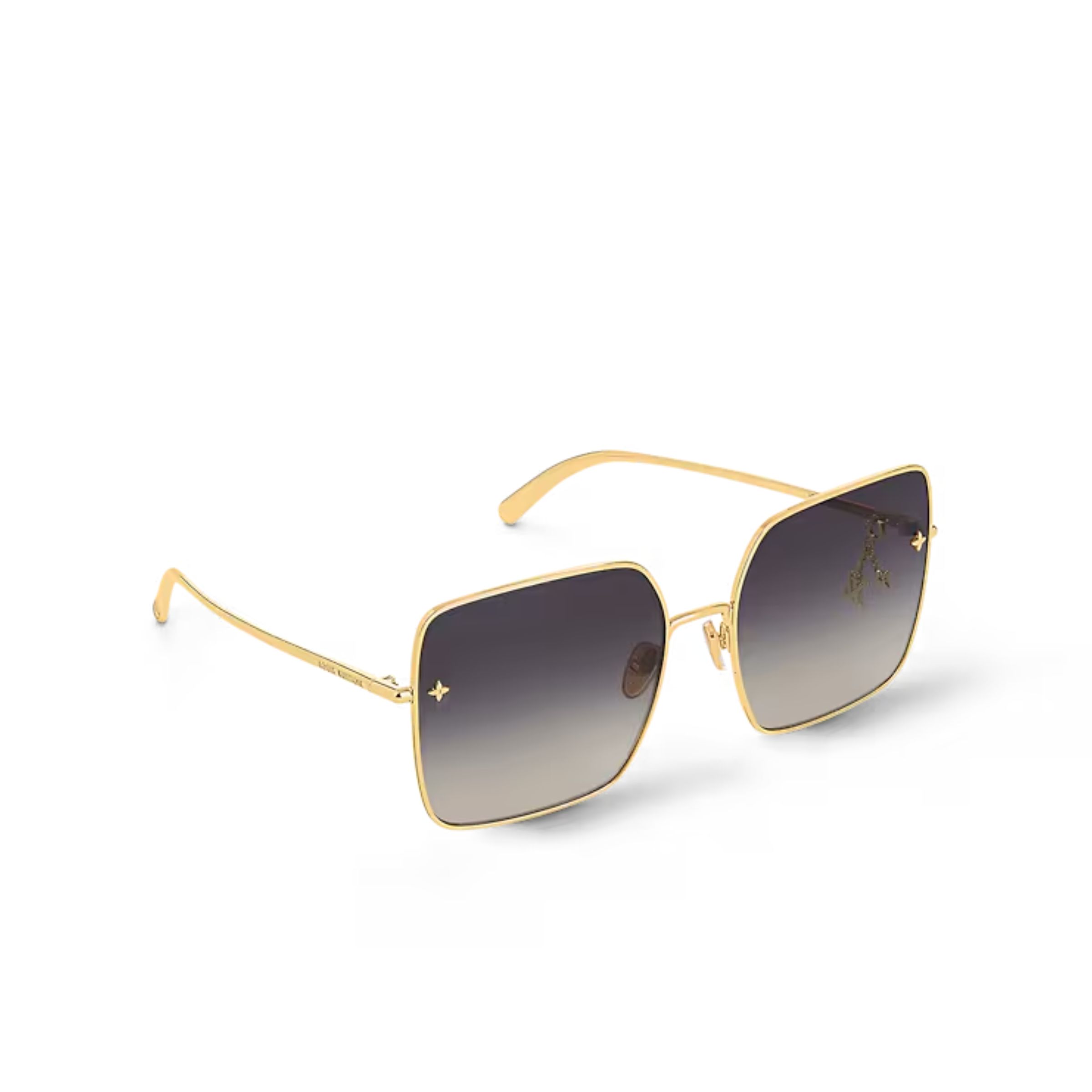 L0vis Vvtt0n Charm Square Sunglasses Gold For Women Z1718U