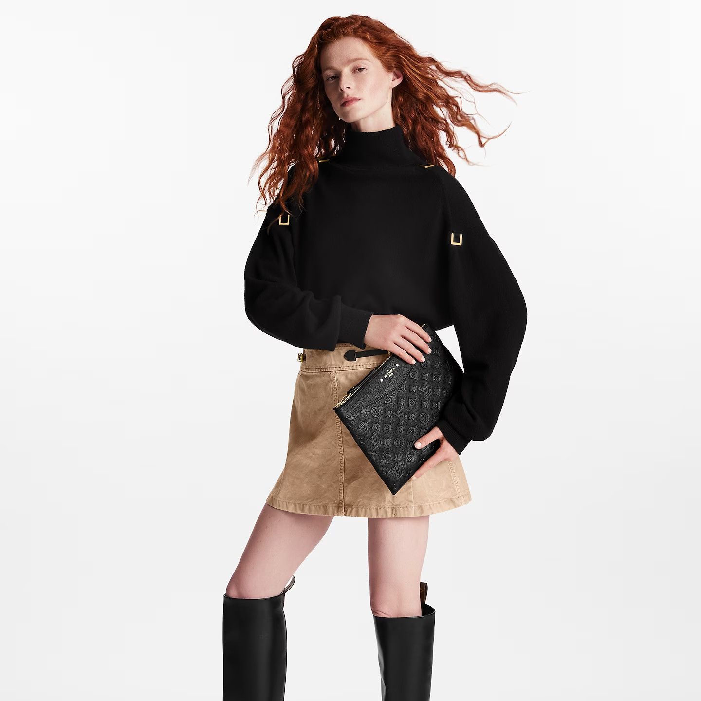 L0vis Vvtt0n Daily Pouch Wallet Black For Women 11.6in/29.5cm LV M62937