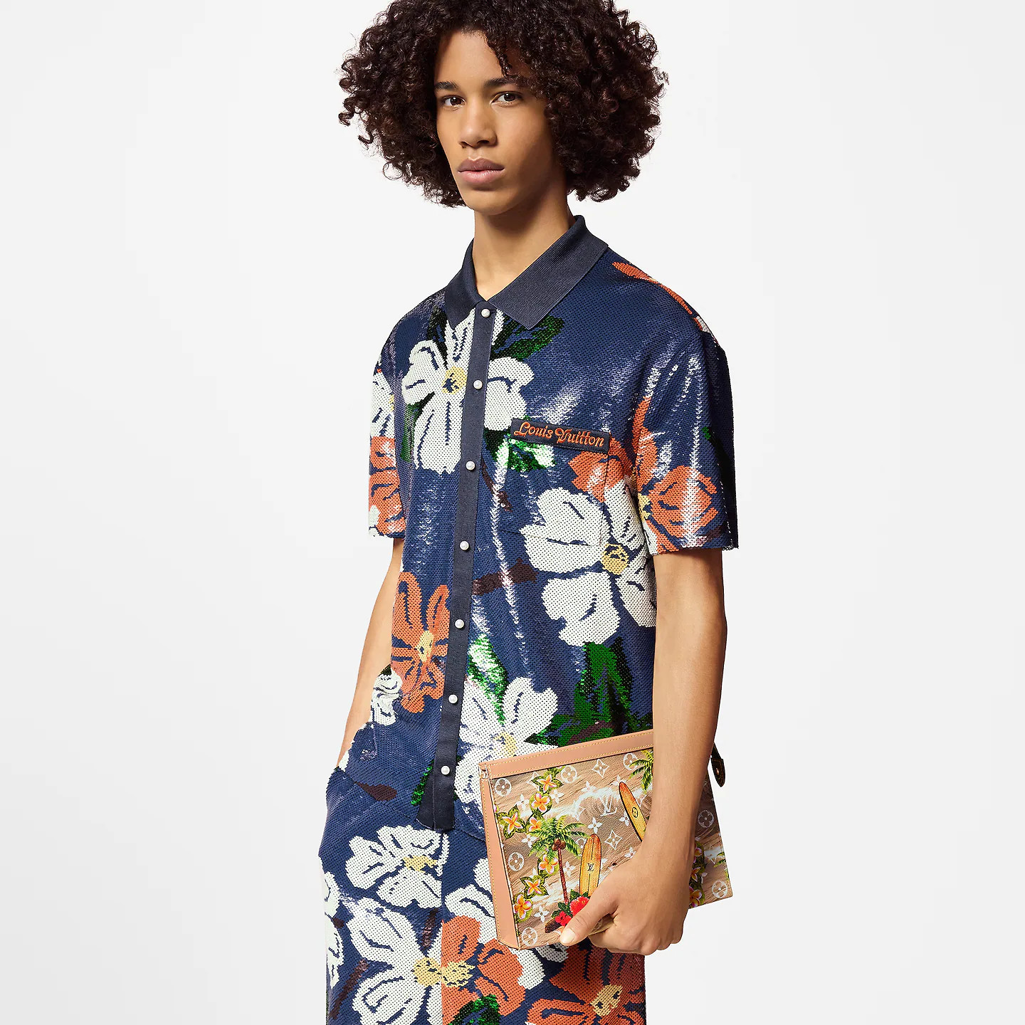 L0vis Vvtt0n Pochette Voyage Bag Yellow For Men 10,6in/27cm M83465