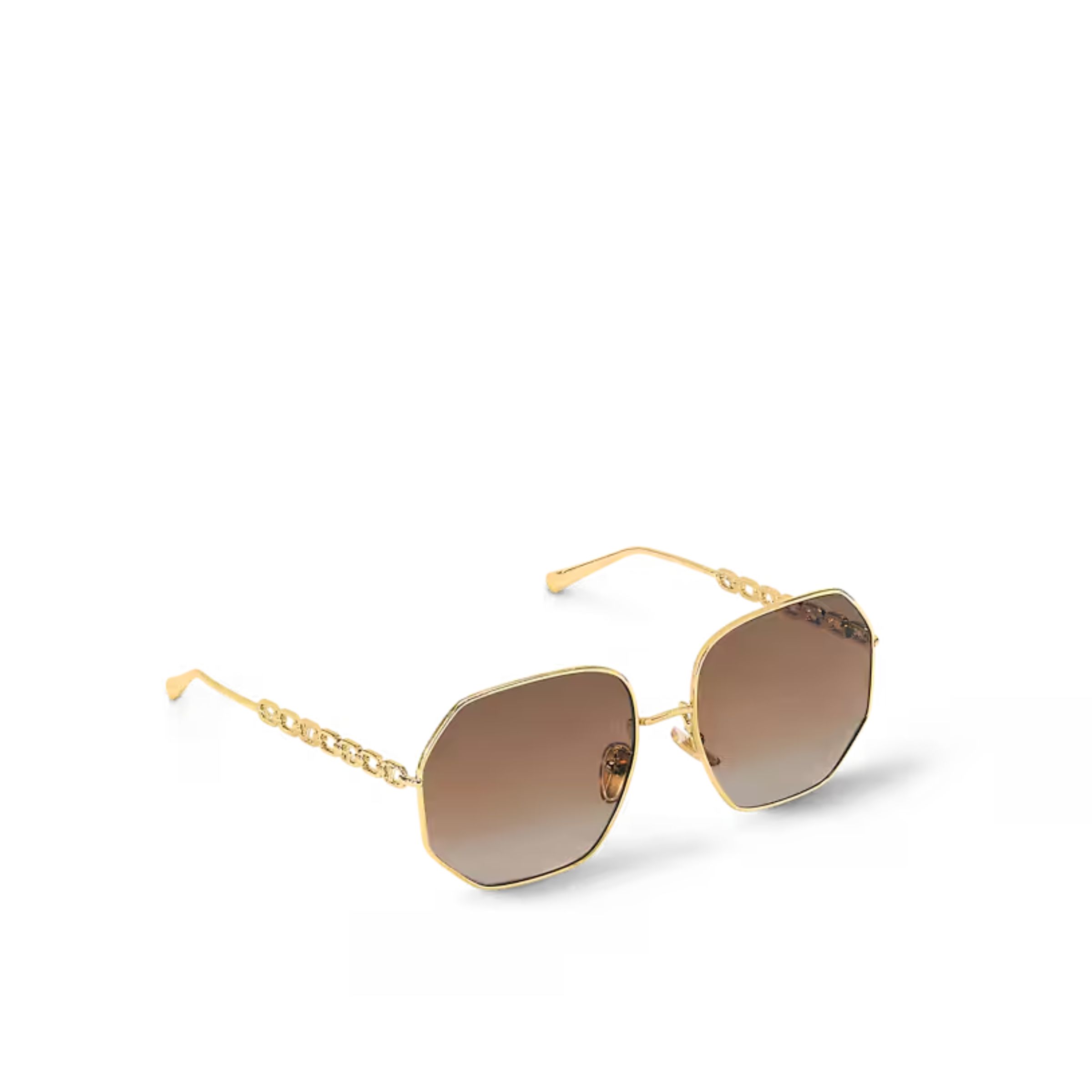 L0vis Vvtt0n My LV Chain Round Sunglasses Gold For Women Z1650W