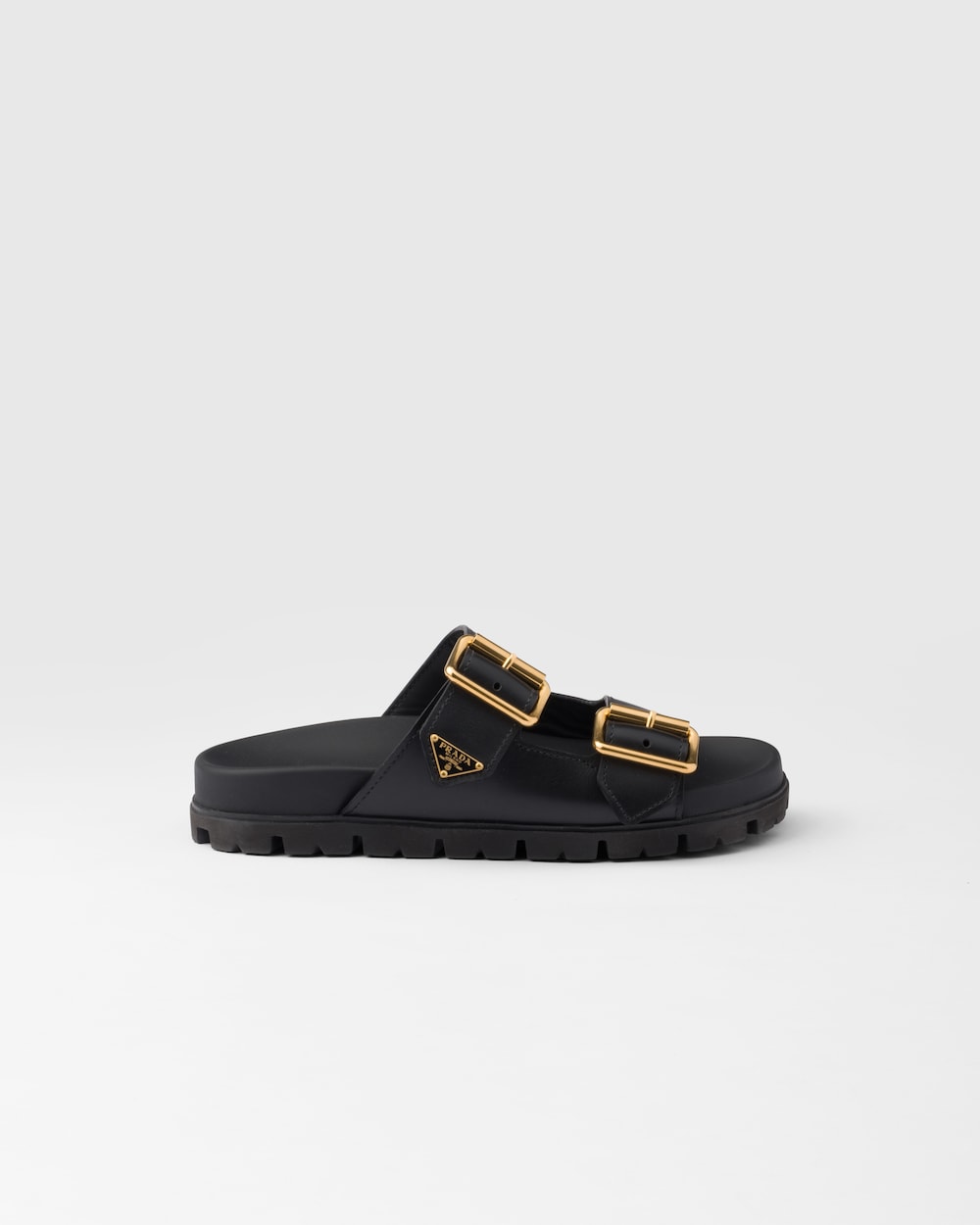 Pra*a Strap Slides Black For Women 1XX692_3LEM_F0002_F_020