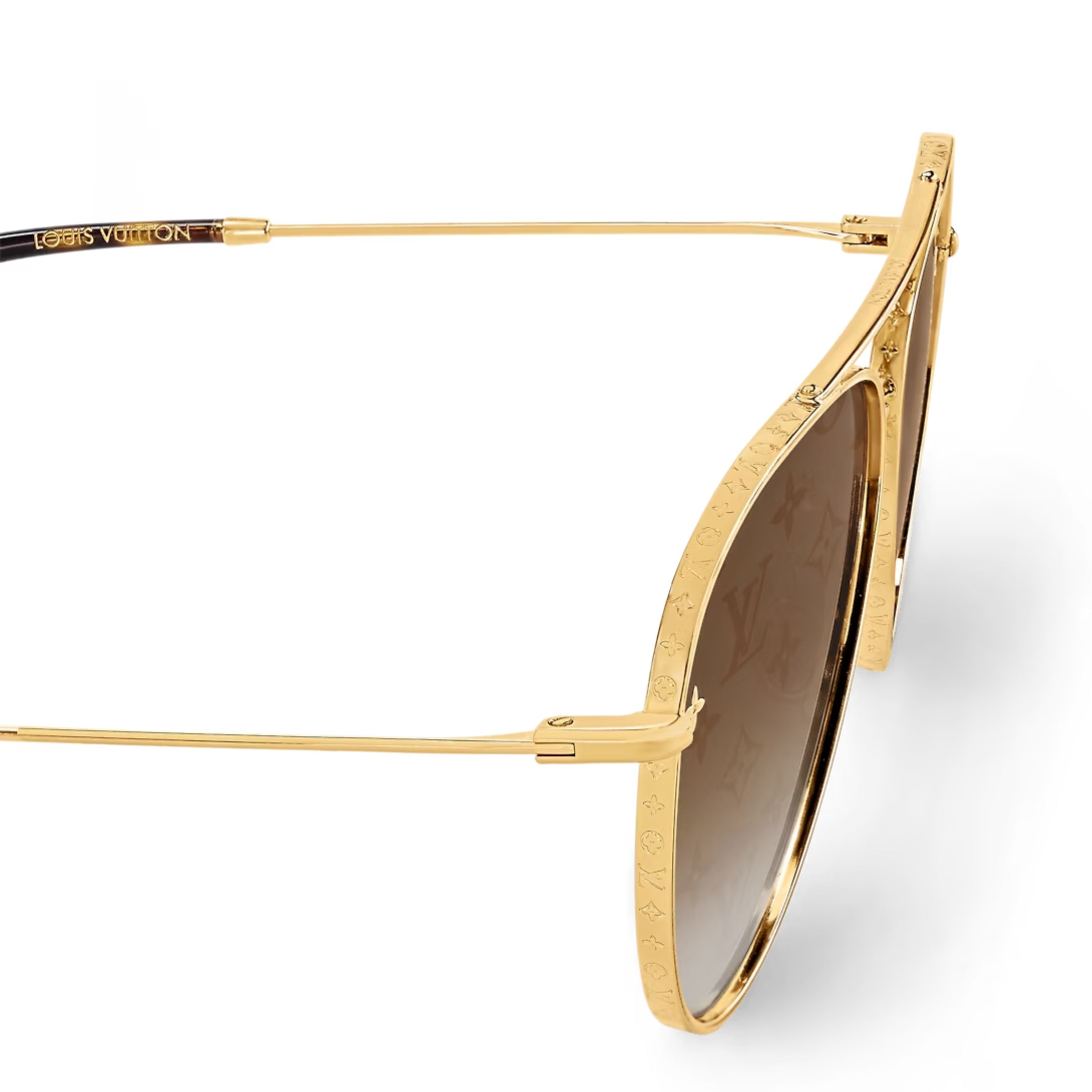 L0vis Vvtt0n The LV Pilot Sunglasses Gold For Women Z1620U