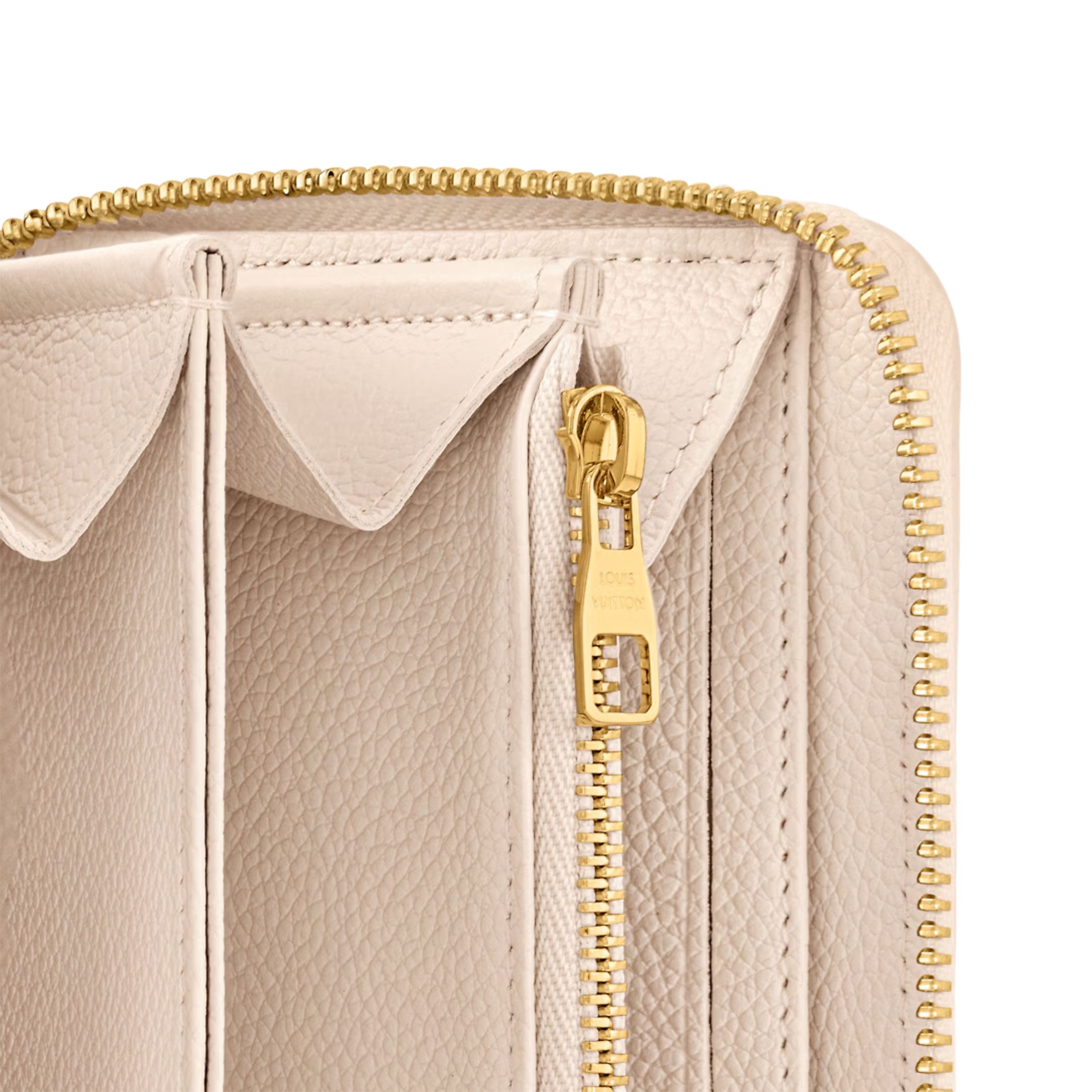 L0vis Vvtt0n Zippy Wallet Cream For Women 7.7 Inches/ 19.5 Cm M83505