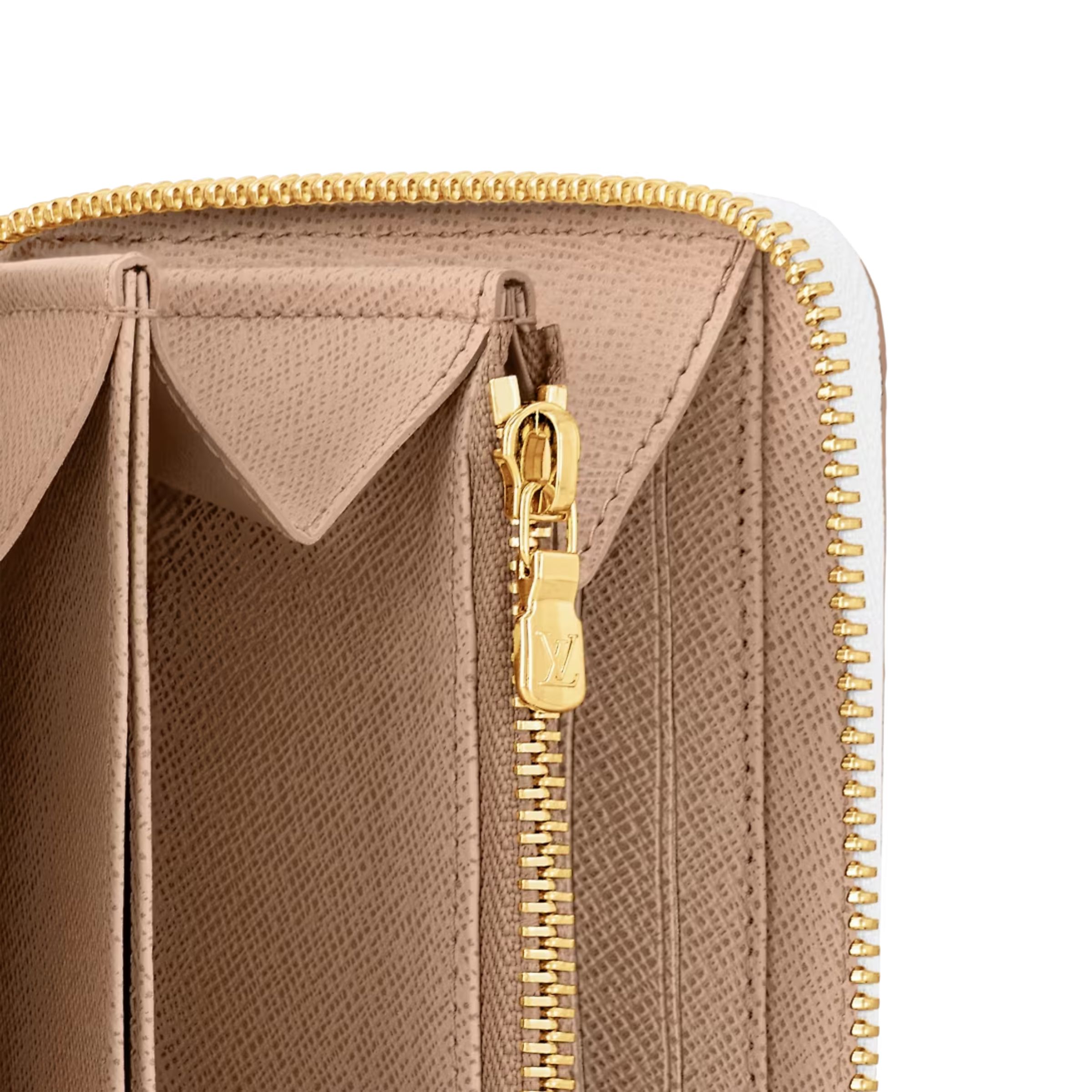 L0vis Vvtt0n Zippy Wallet Cream For Women 7.7 Inches/ 19.5 Cm M83093