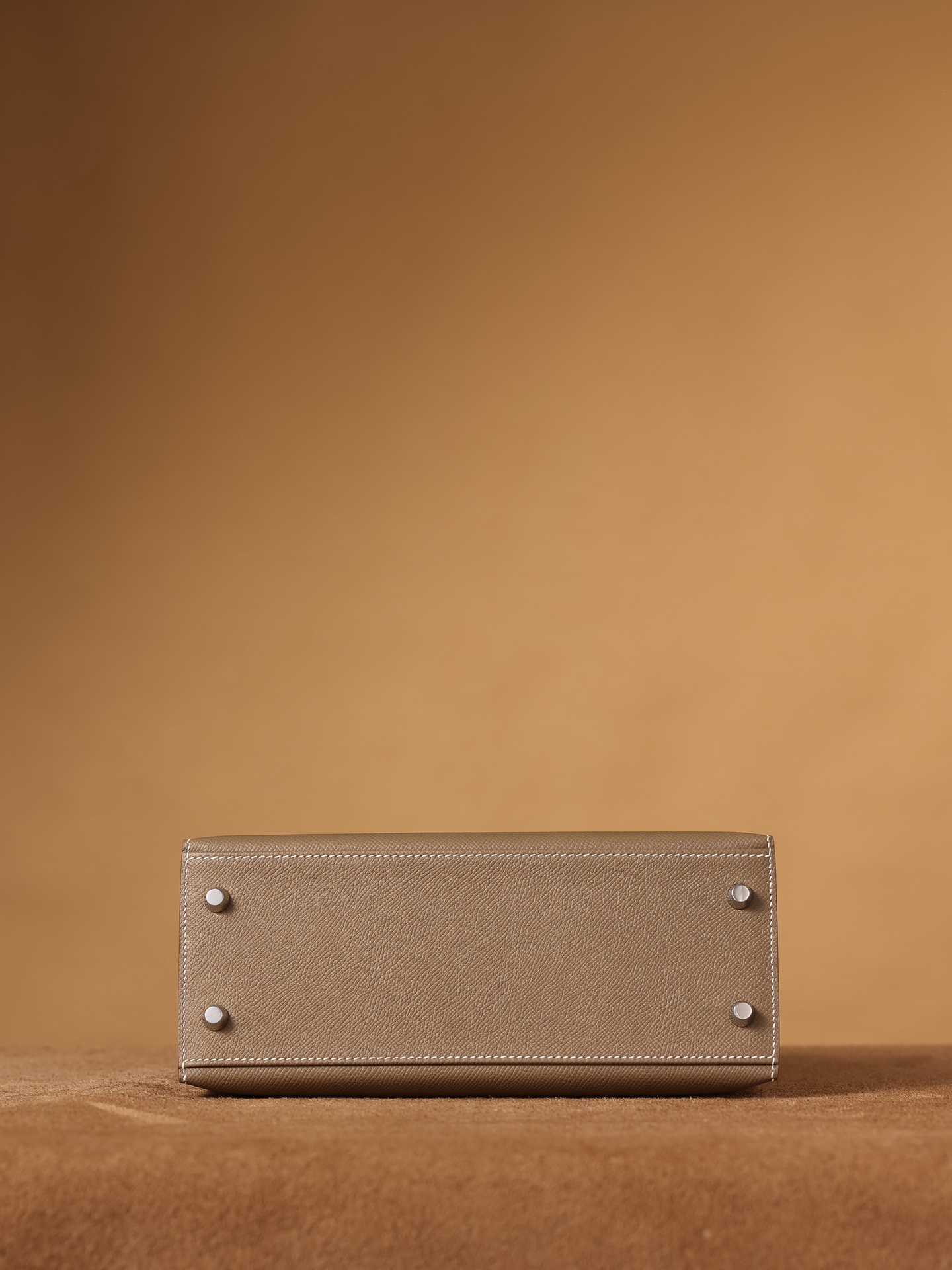 H**me5 Kelly Epsom Silver Tone Lock Bag Grey For Women 9,8in/25cm