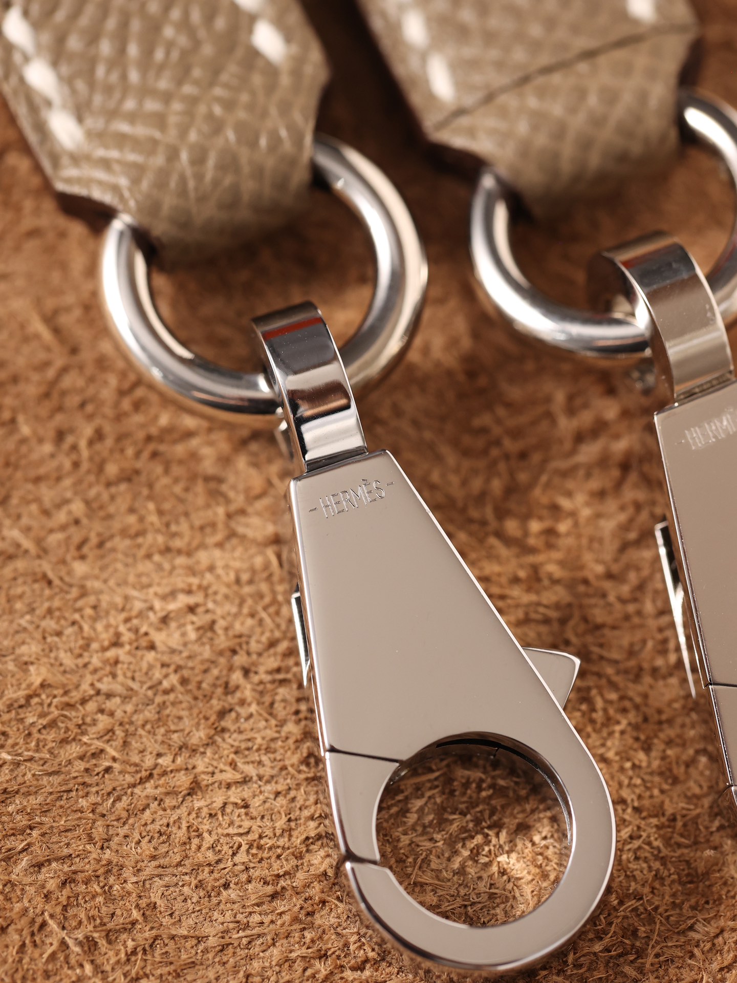 H**me5 Kelly Epsom Silver Tone Lock Bag Grey For Women 9,8in/25cm