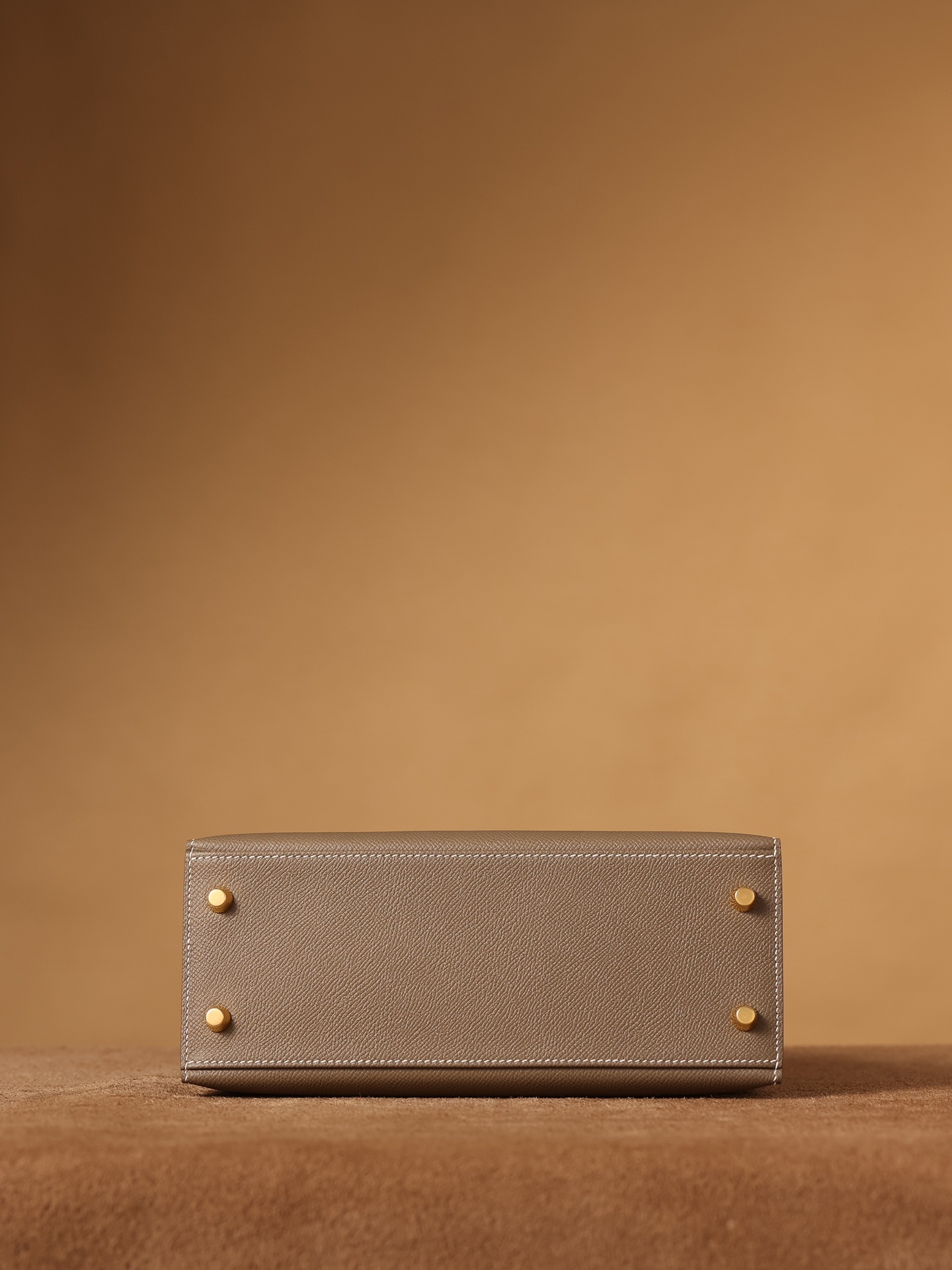 H**me5 Kelly Epsom Gold Tone Lock Bag Grey For Women 9,8in/25cm