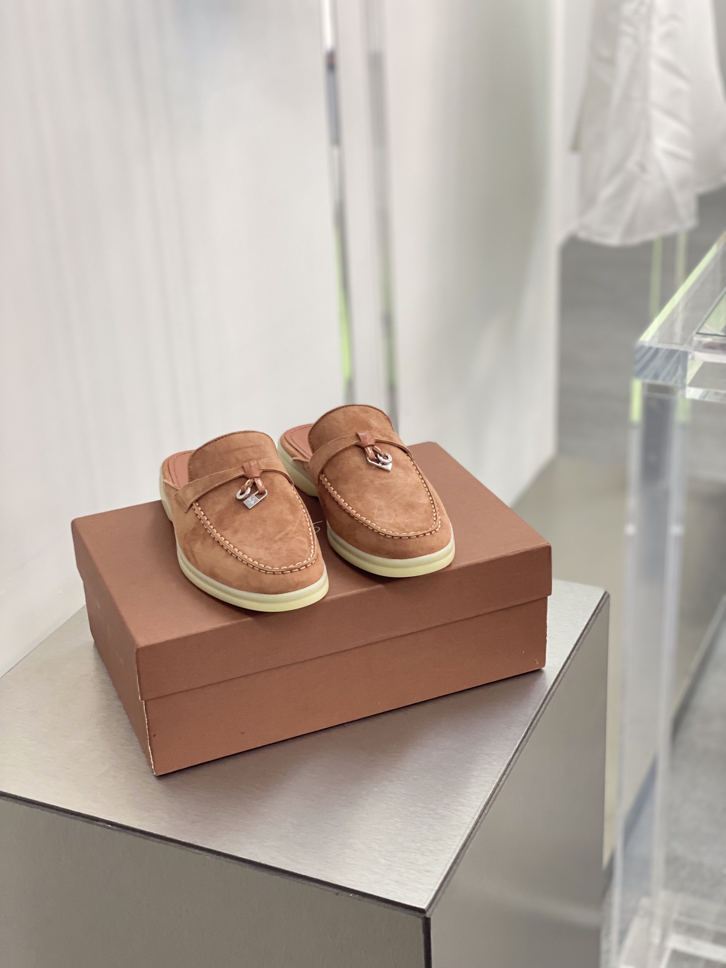 L0r0 P1ana Babouche Charms Walk Loafers Sorbet Pink For Women – FAI1543 303J