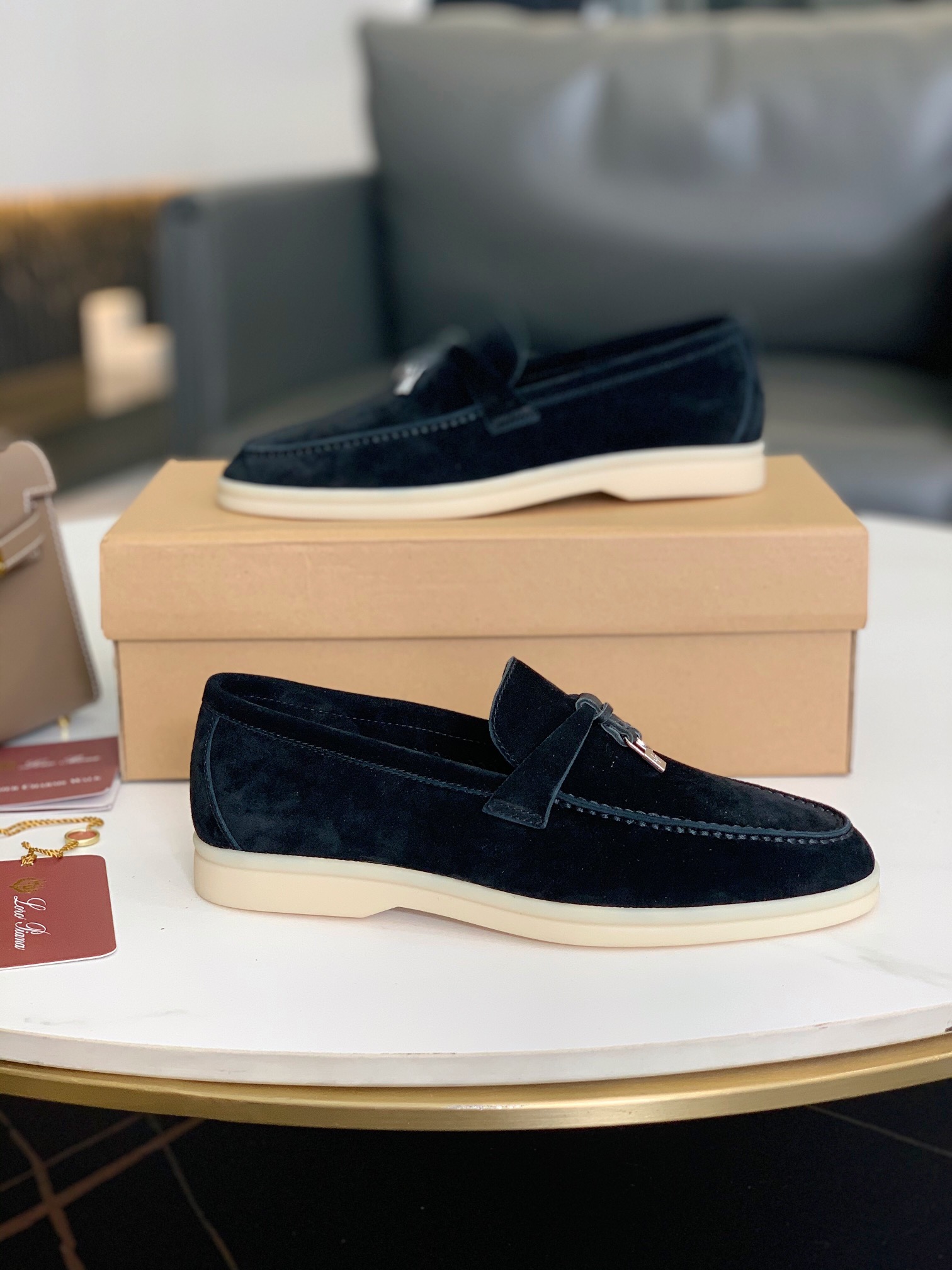 L0r0 P1ana Summer Charms Walk Loafers Argo Blue Melange For Women – FAE5444 W948