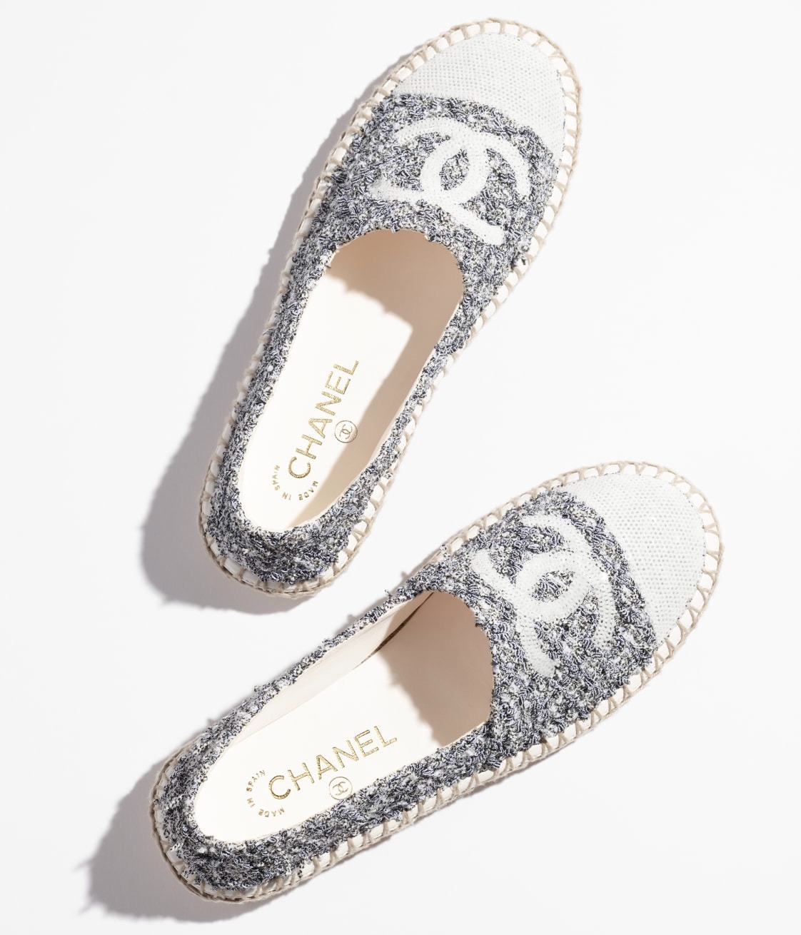 Ch**el Espadrilles White And Black For Women- G45602 B16103 NW250