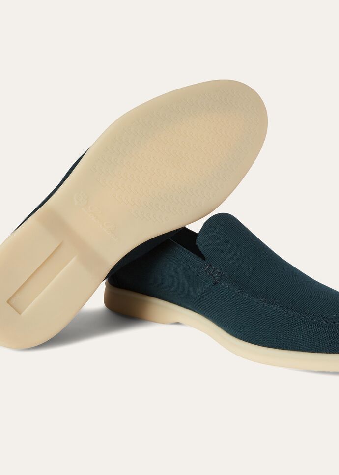 L0r0 P1ana Summer Knitted Loafers Blue For Men FAE8127