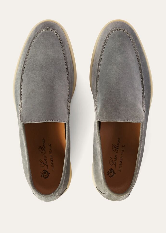 L0r0 P1ana Summer Walk Loafers Grey For Men FAI3276