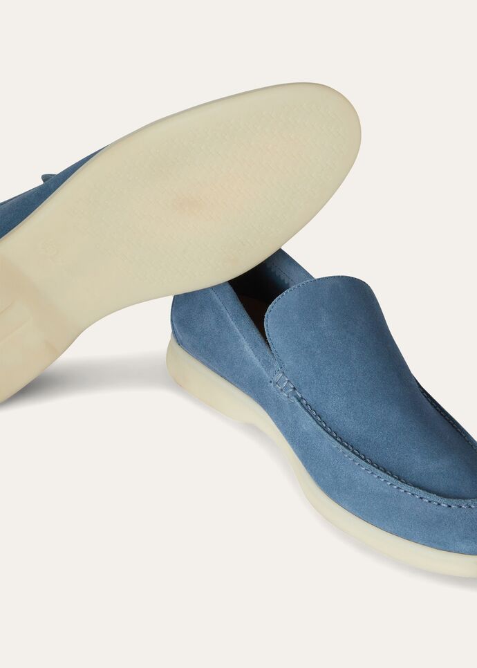 L0r0 P1ana Summer Walk Loafers Blue For Men FAI3276