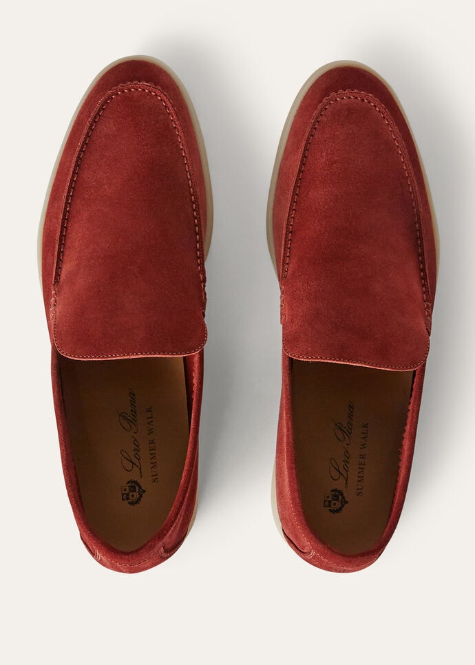 L0r0 P1ana Summer Walk Loafers Red For Men FAI3276
