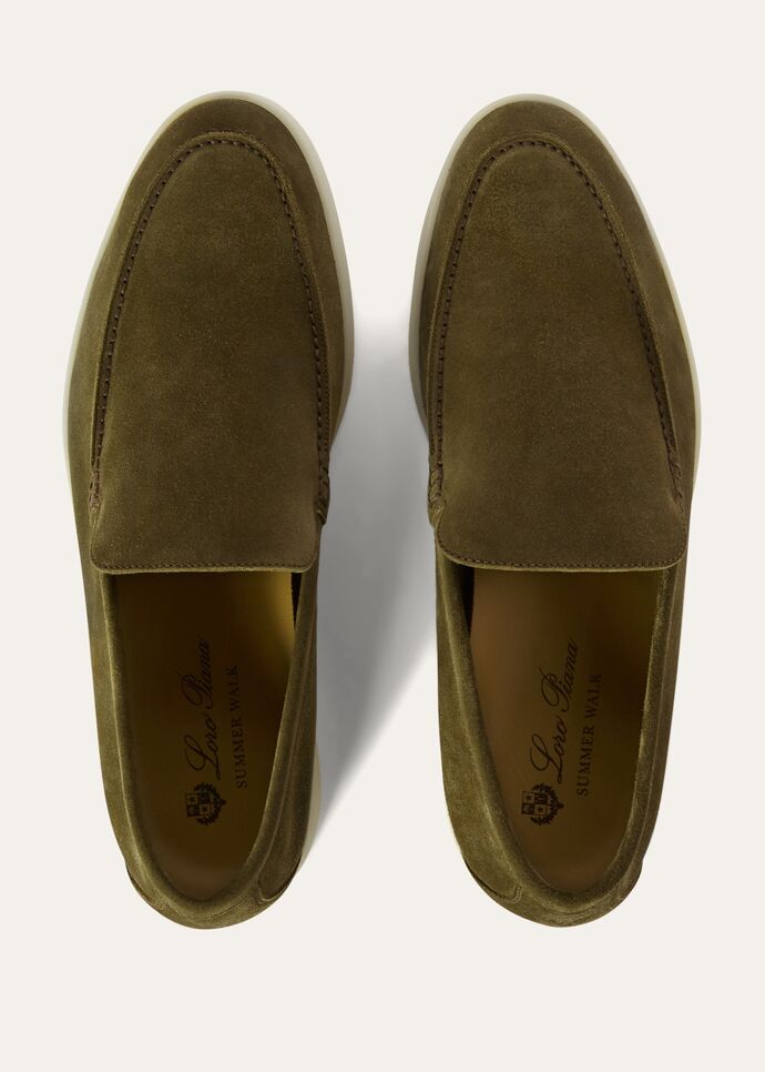 L0r0 P1ana Summer Walk Loafers Green For Men FAI3276